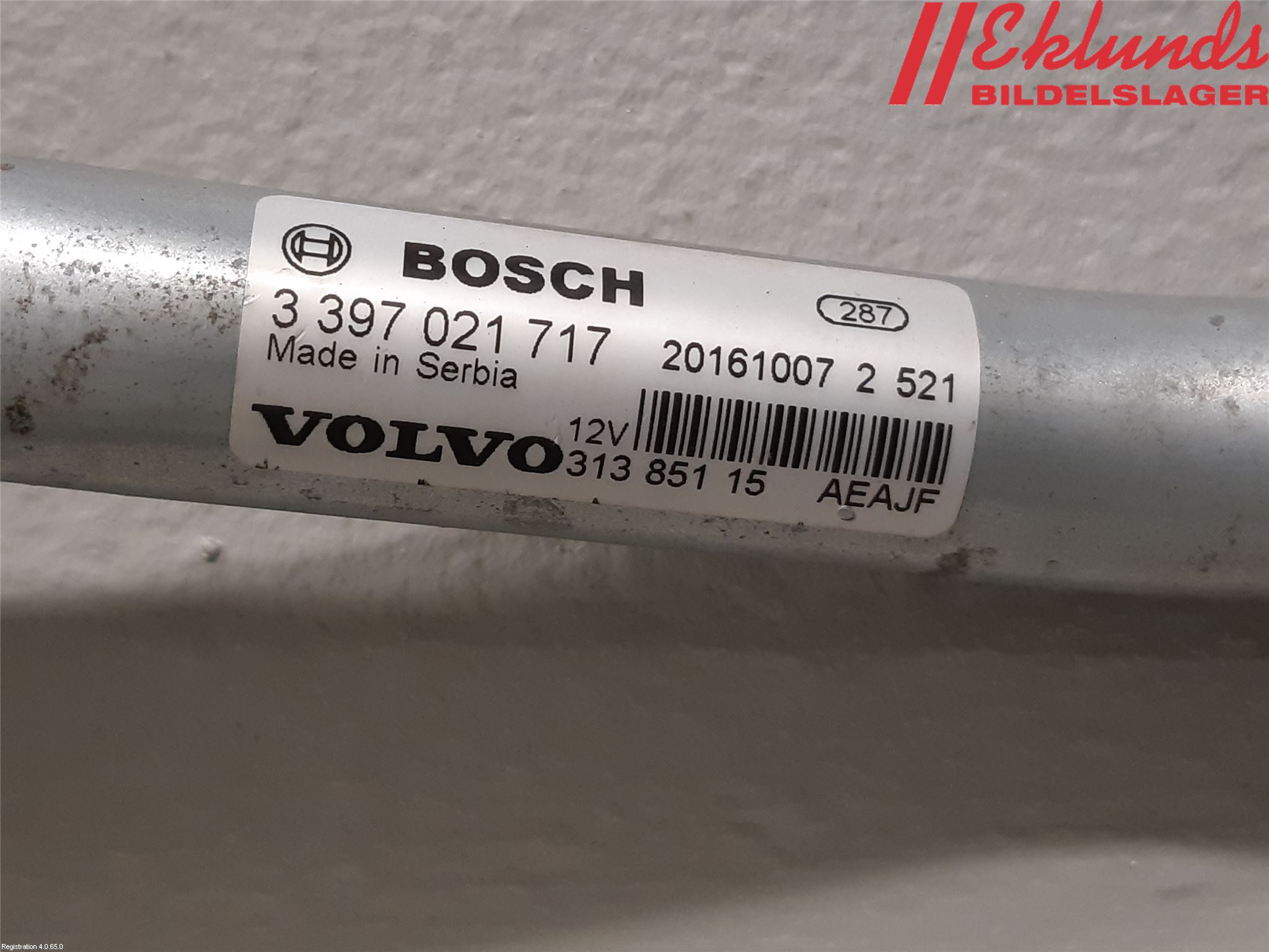 Volvo S90 17->> Torkarmekanism Vindruta