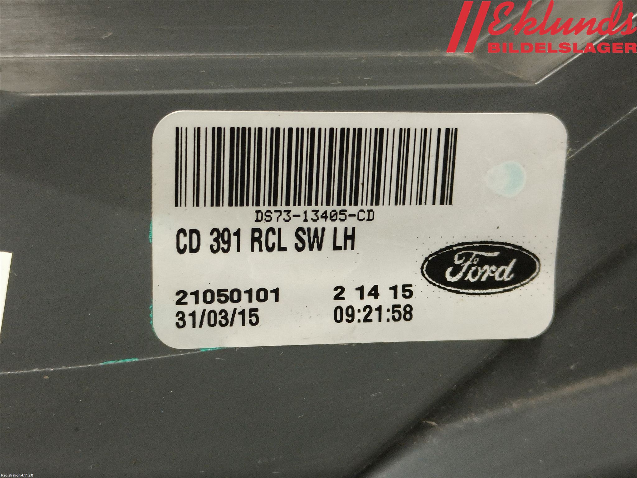 Ford MONDEO 15-22 Bakljus Vänster