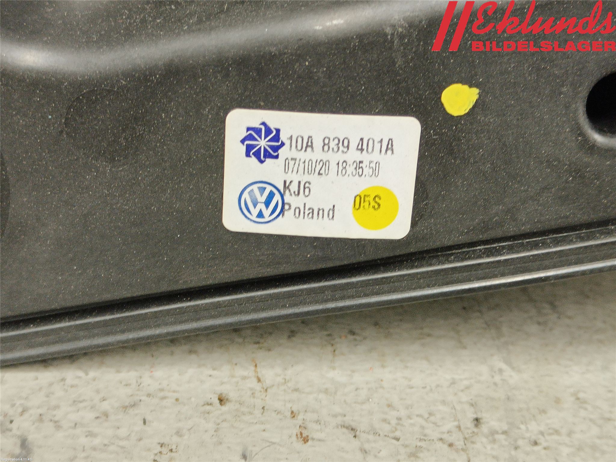 Volkswagen VW ID.3 21- Fönsterhiss El Kompl