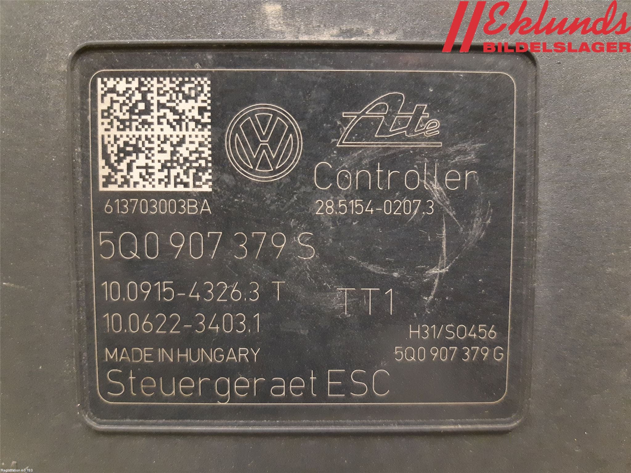 Volkswagen VW GOLF / E-GOLF VII 13-20 Abs Hydraulaggregat