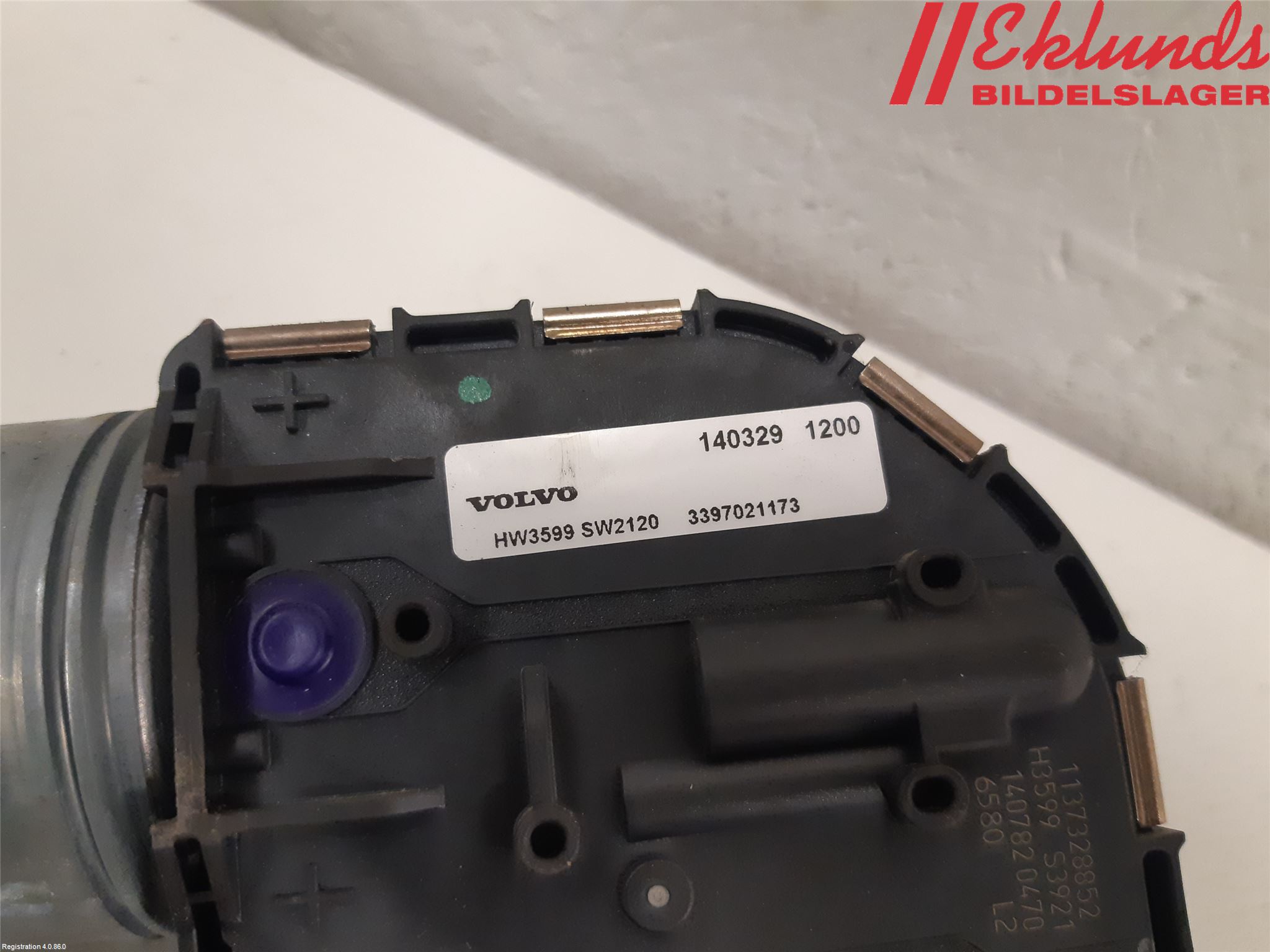 Volvo S60 14-18 Torkarmotor Vindruta