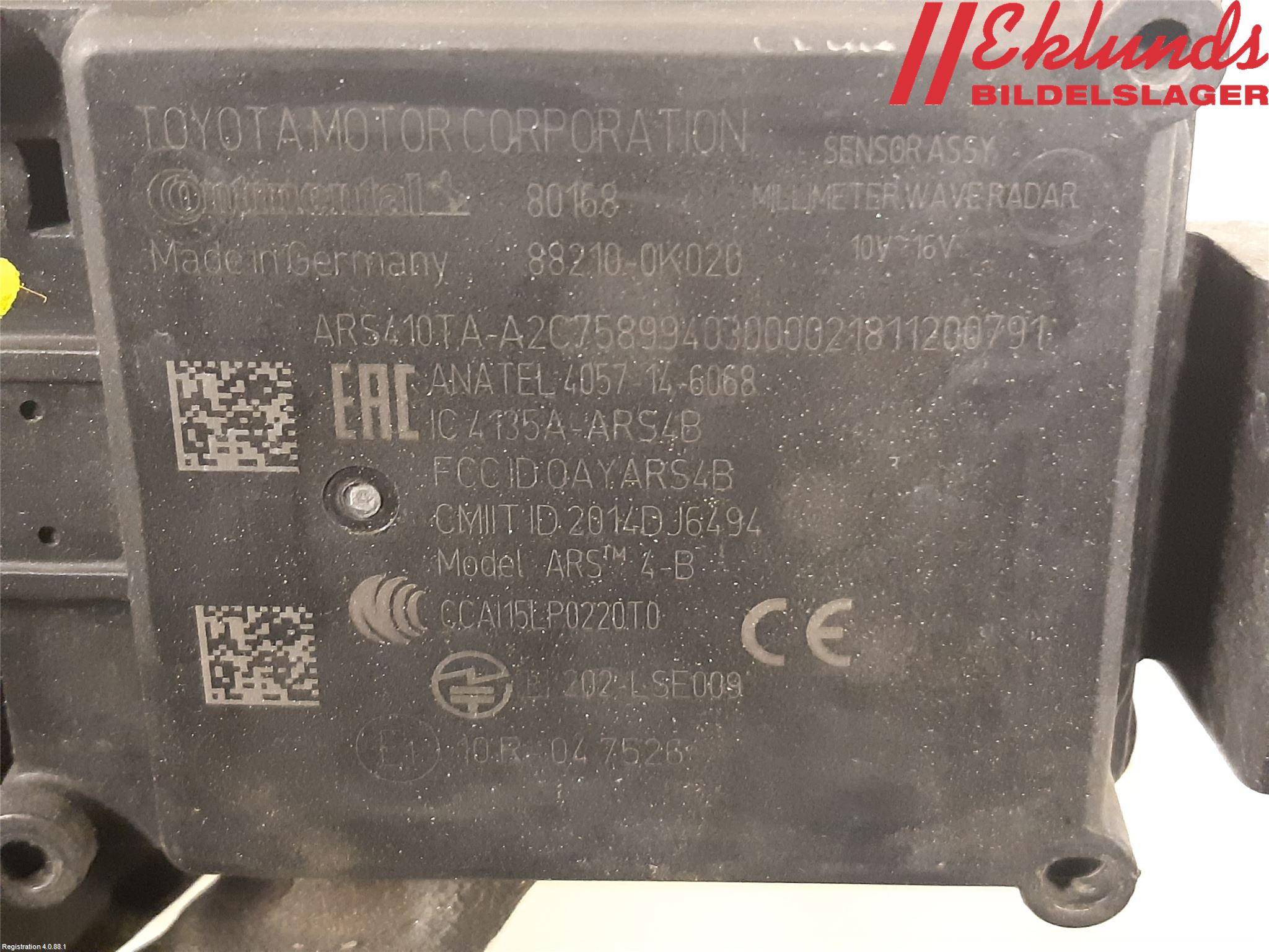Toyota HILUX 16- Sensor Aktivt Kollisionsskydd