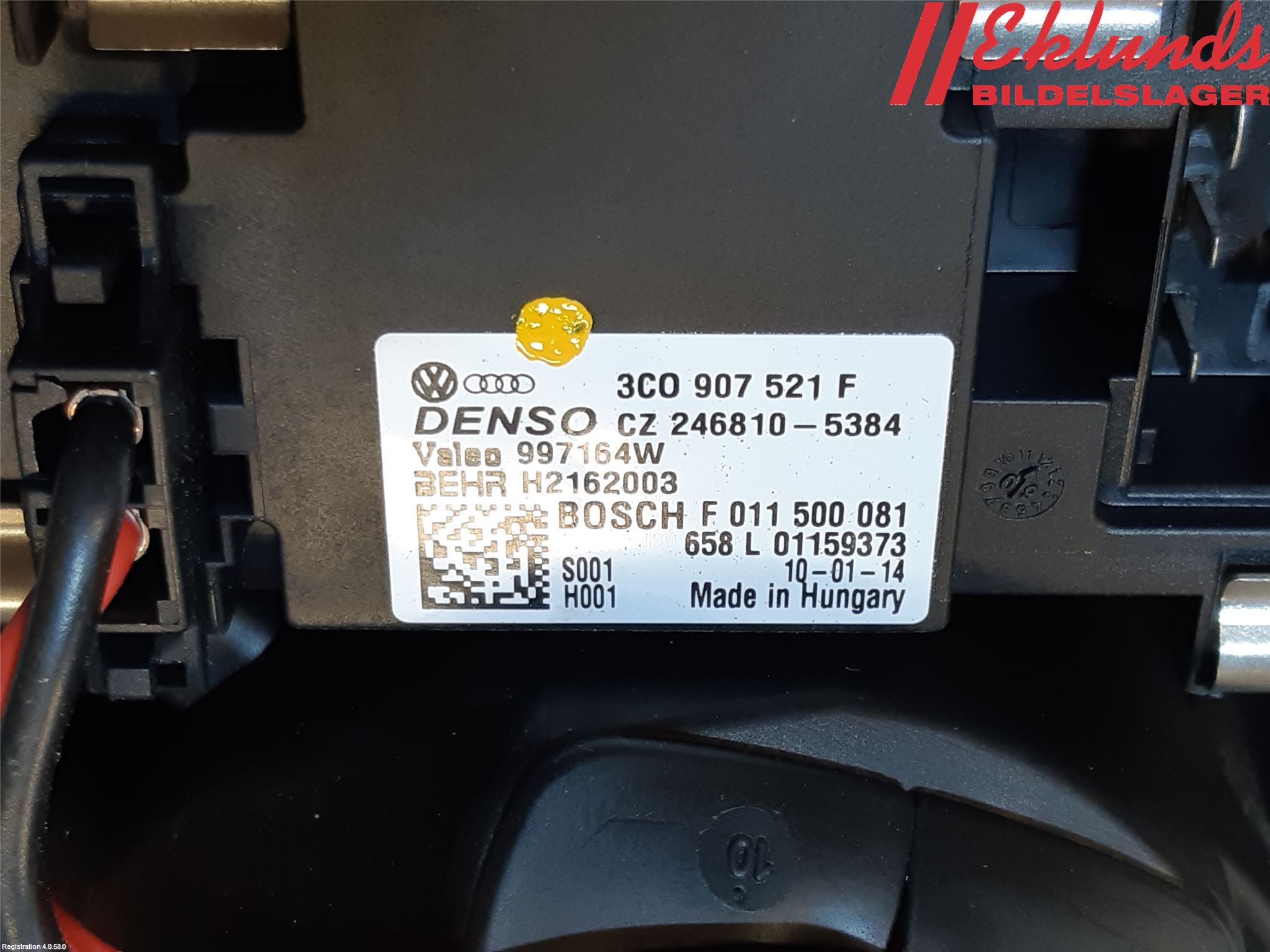 Volkswagen VW GOLF VI 09-13 Värmefläkt