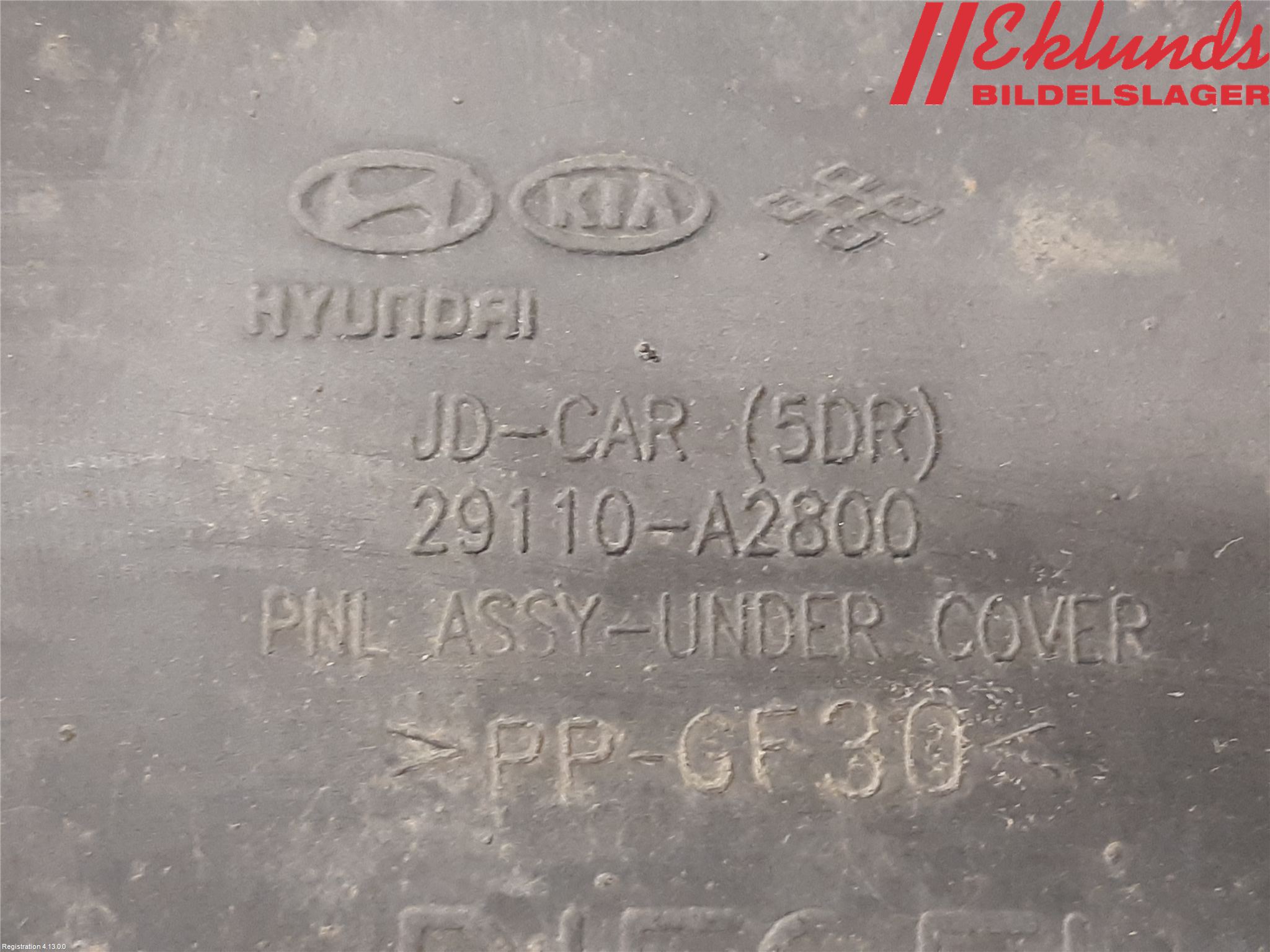 Kia CEED 12-18 Hasplåt Plåt-Plast