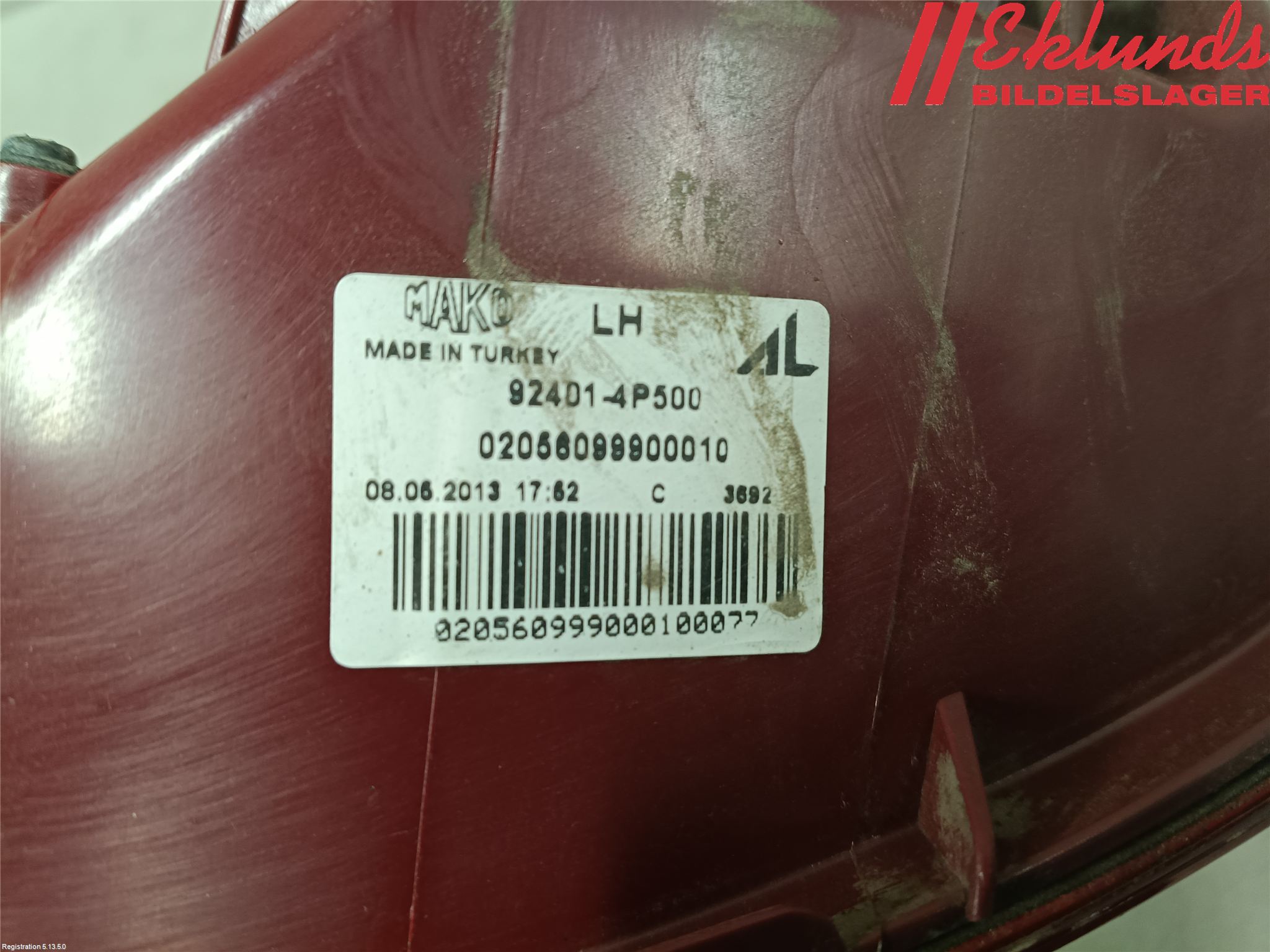 Hyundai i20 PB 09-14 Bakljus Vänster