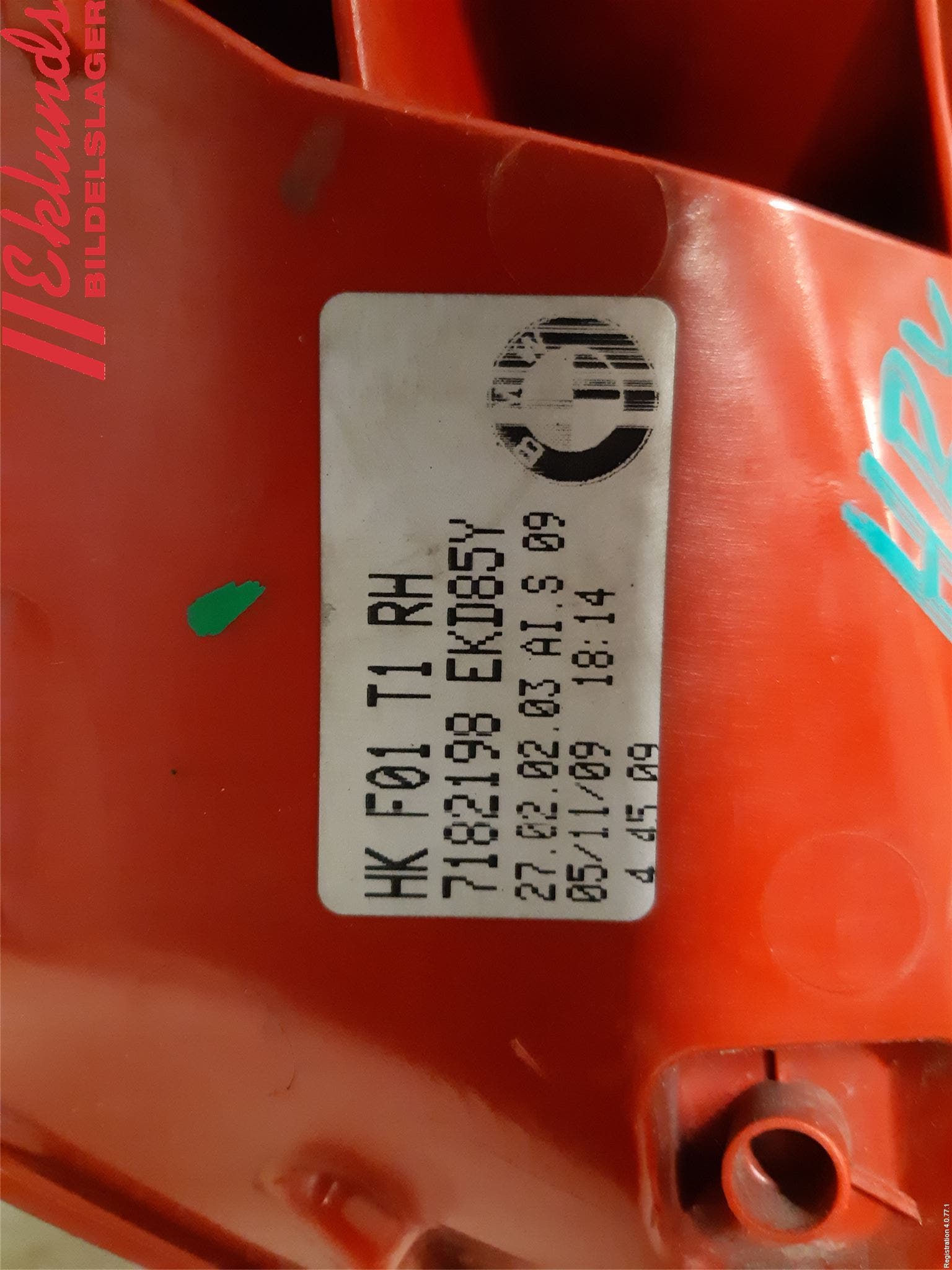 BMW 7 F01/02/03/04 09-15 Bakljus Höger