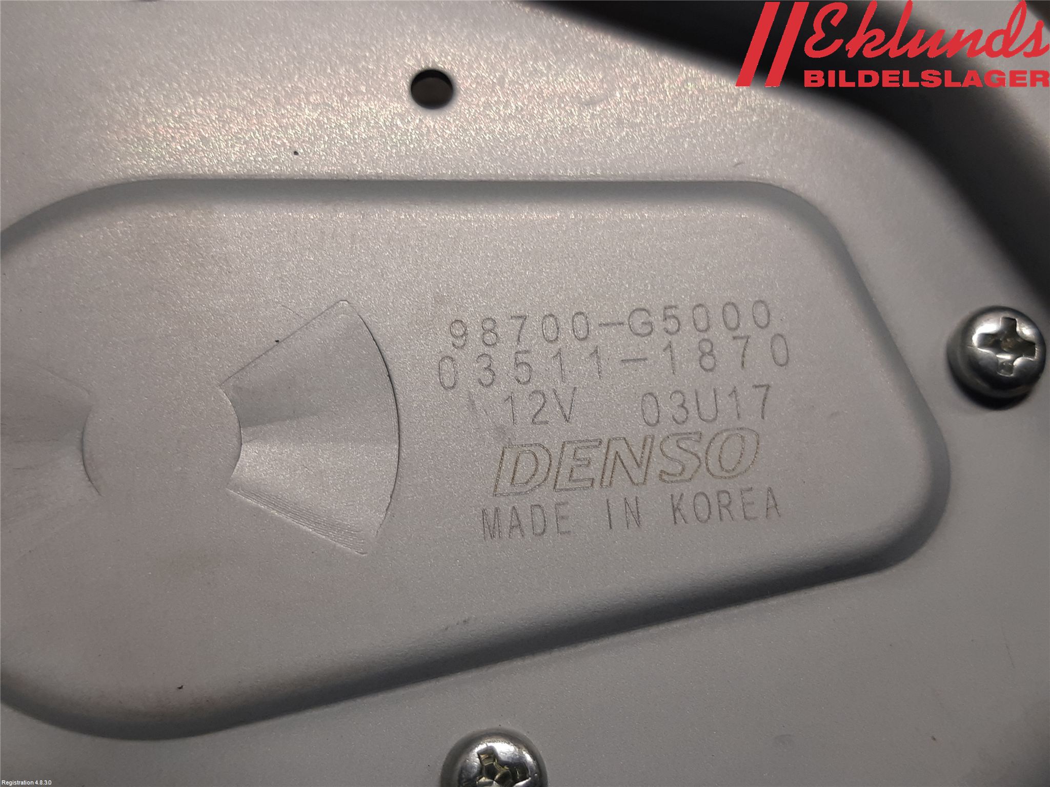 Kia NIRO (DE) 17-22 Torkarmotor Baklucka