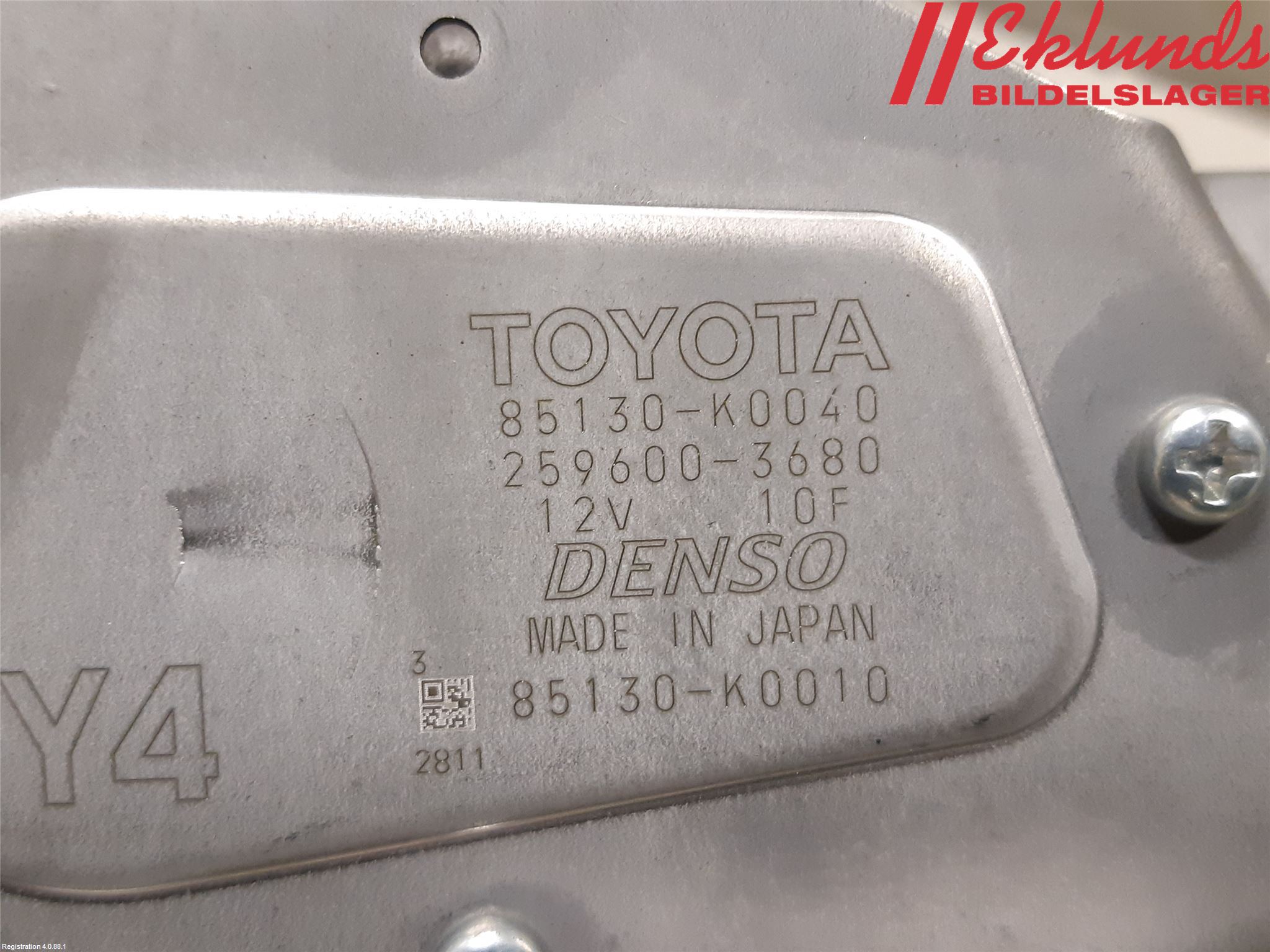 Toyota AYGO X AB70 22- Torkarmotor Baklucka