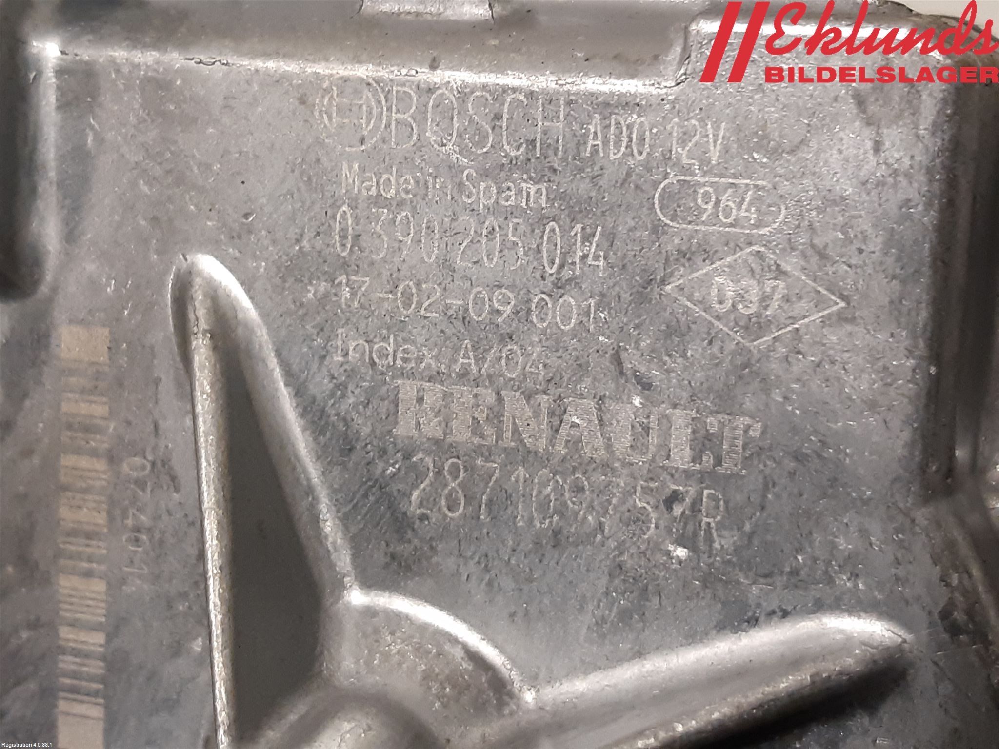 Renault MEGANE IV 16-23 Torkarmotor Baklucka