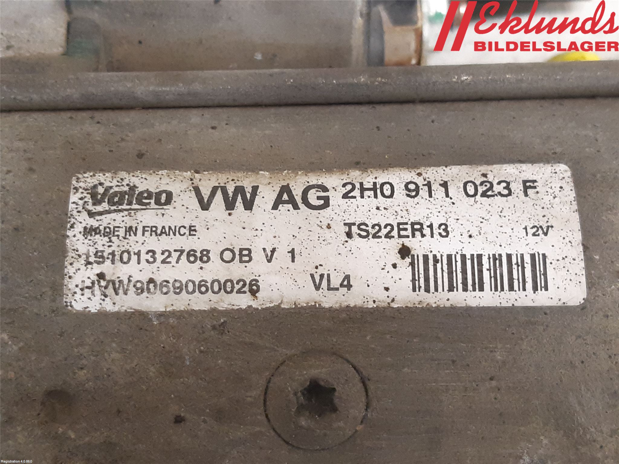 Volkswagen VW AMAROK 2H 10-22 Startmotor Diesel