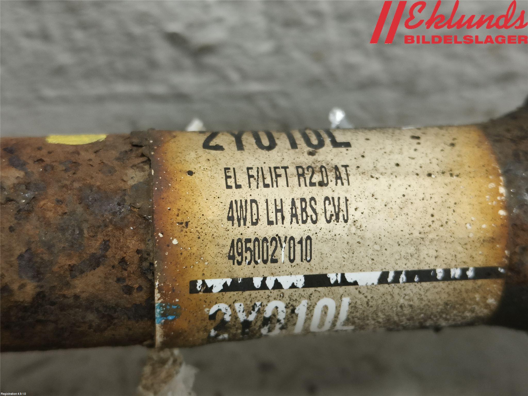 Kia SPORTAGE (SL) 11-15 Drivaxel Fram Vänster