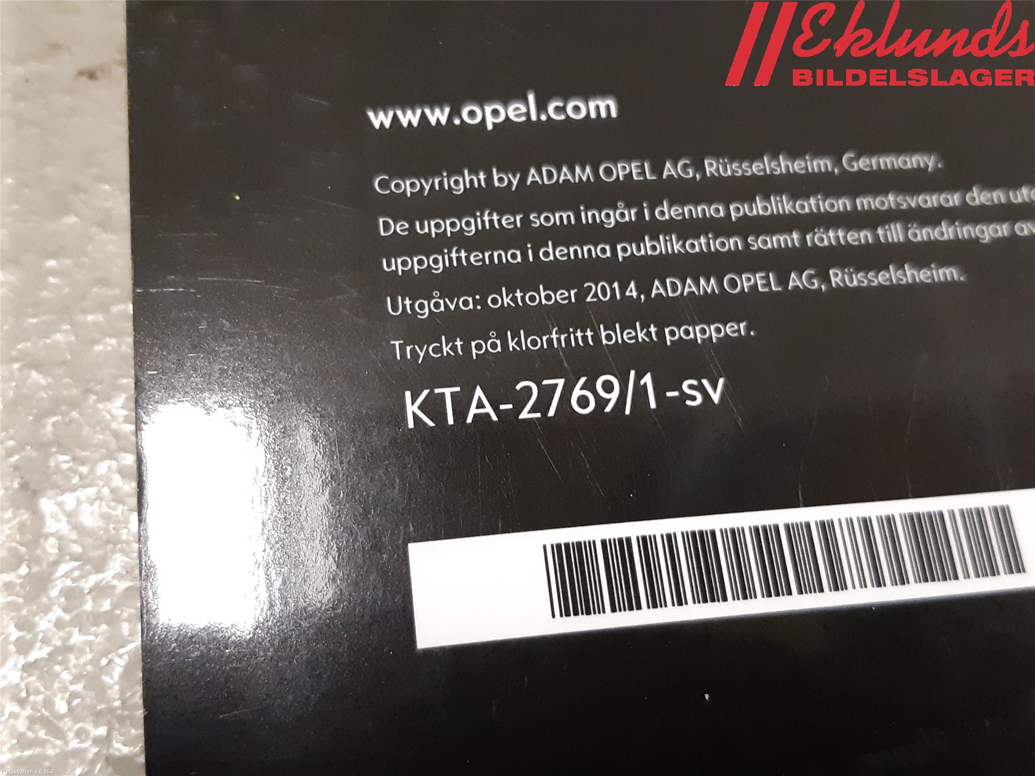 Opel VIVARO 15-19 Instruktionsbok