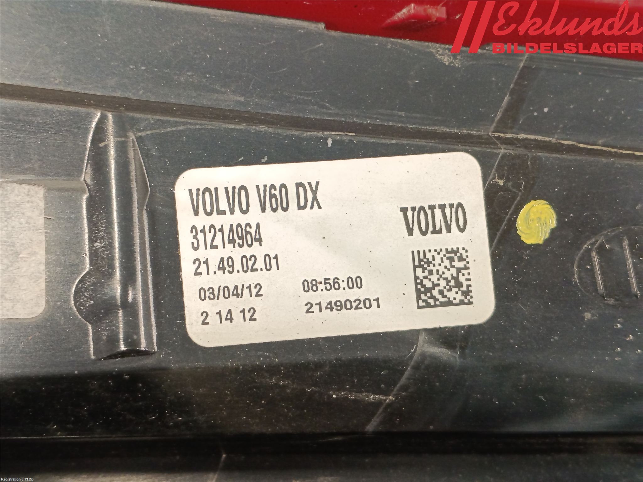 Volvo V60 11-13 Bakljus Höger