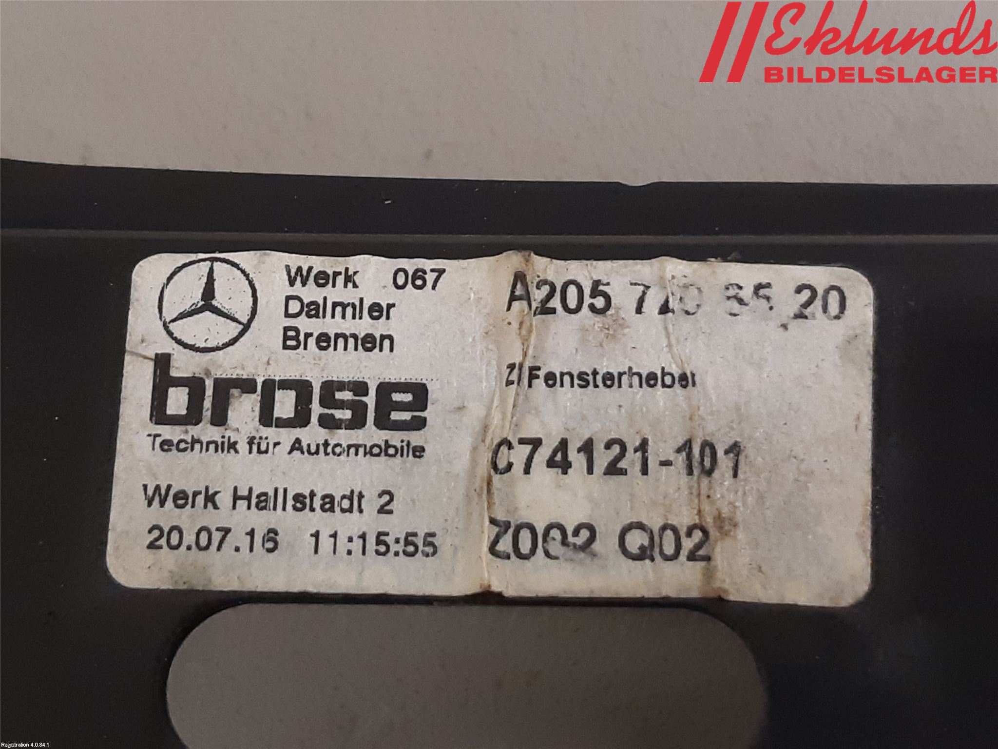 Mercedes-Benz MB C-KLASS (W205) 14-21 Fönsterhiss El Kompl
