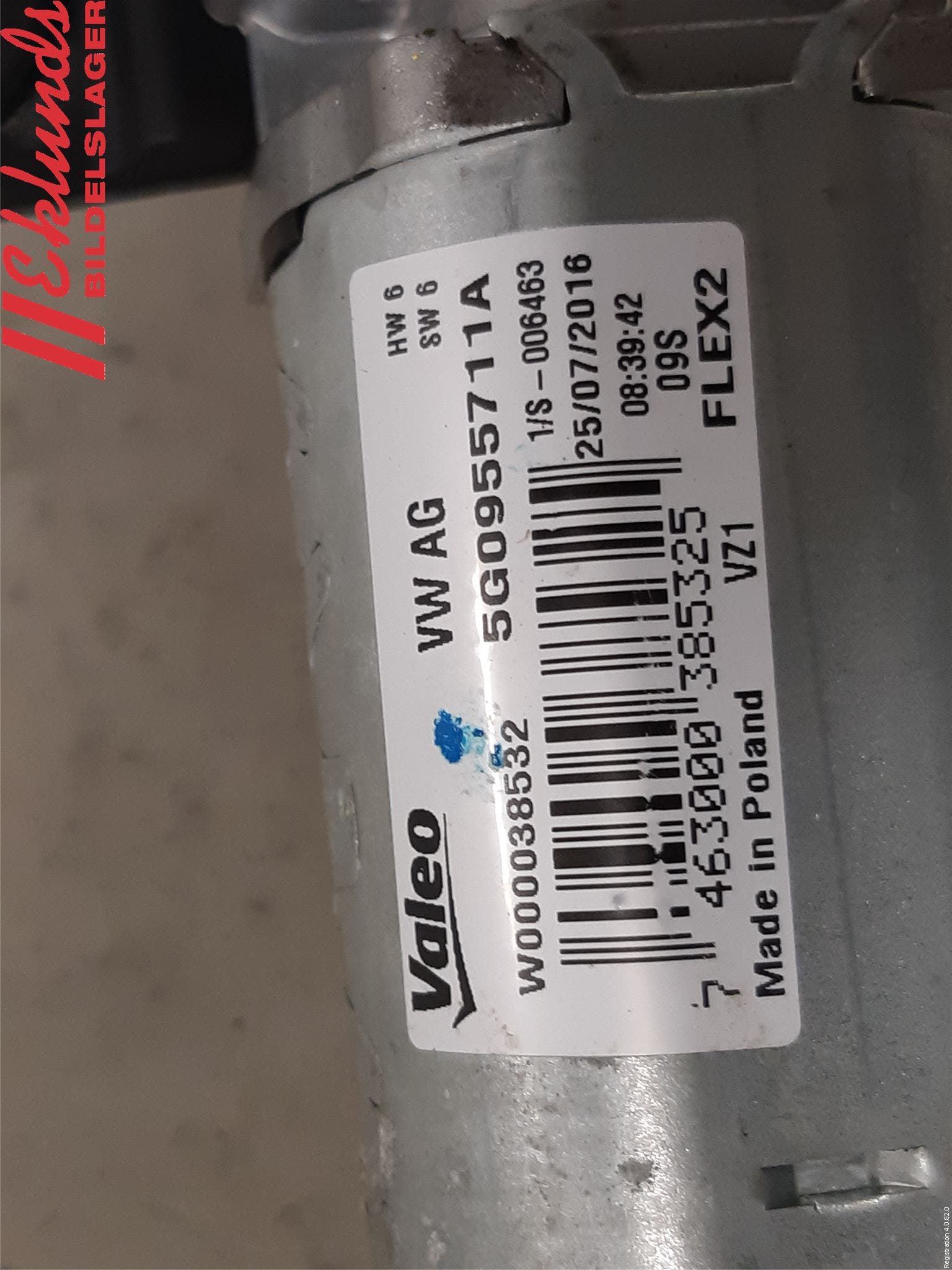 Volkswagen VW GOLF / E-GOLF VII 13-20 Torkarmotor Baklucka
