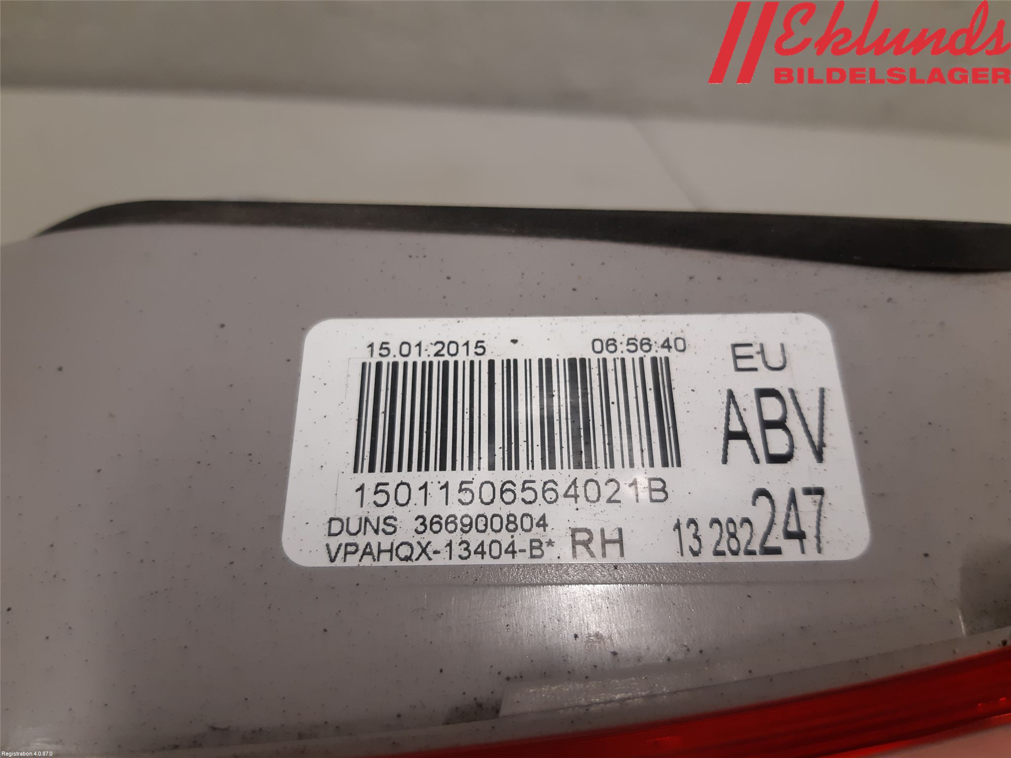Opel ASTRA J 10-15 Bakljus Lucka Hö