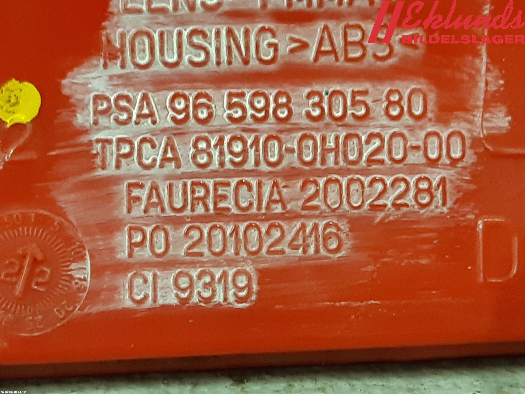 Citroen JUMPY/E-JUMPY 16- Dimljus/Reflex Bak