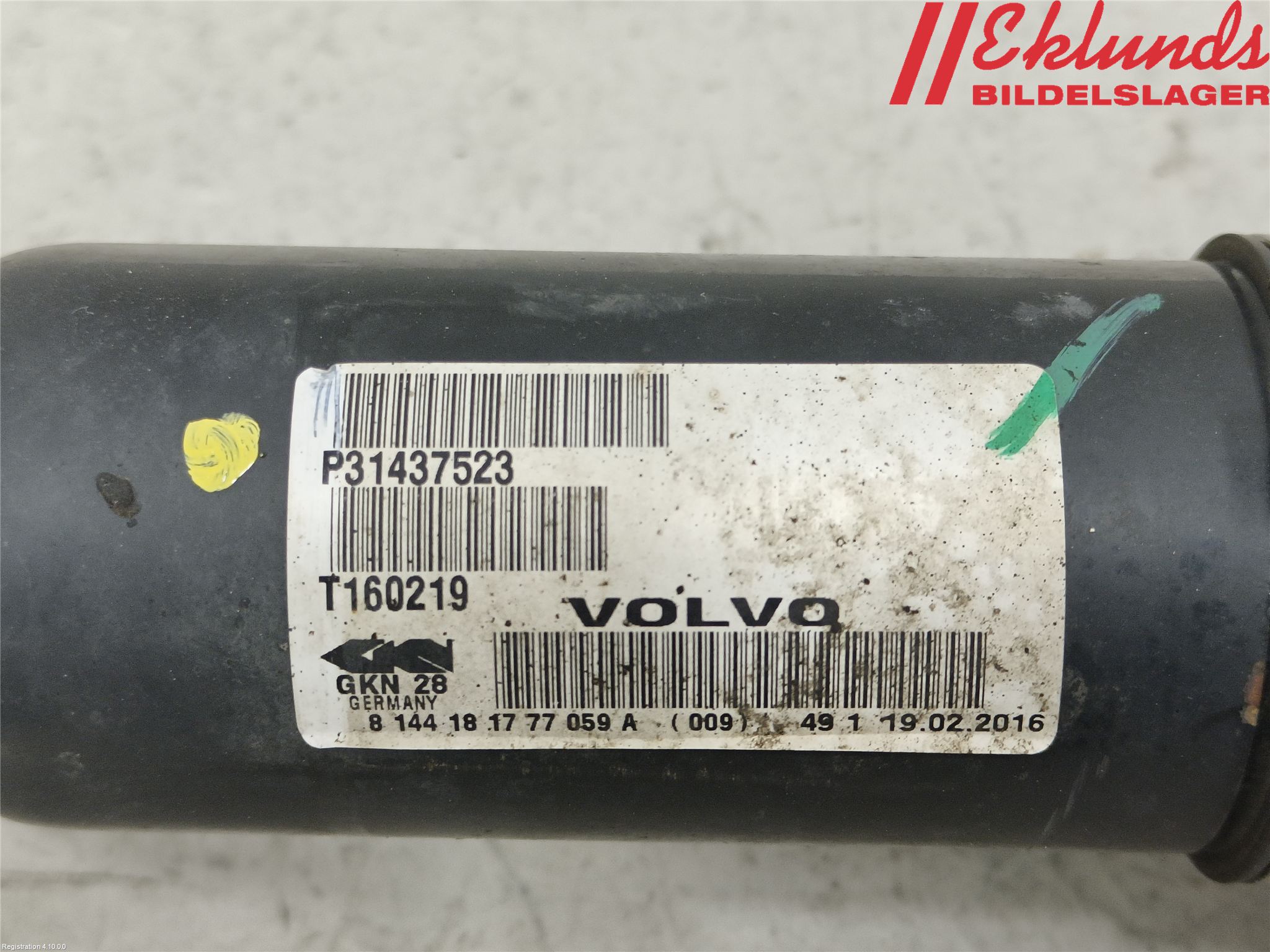 Volvo XC60 14-17 Drivaxel Fram Höger