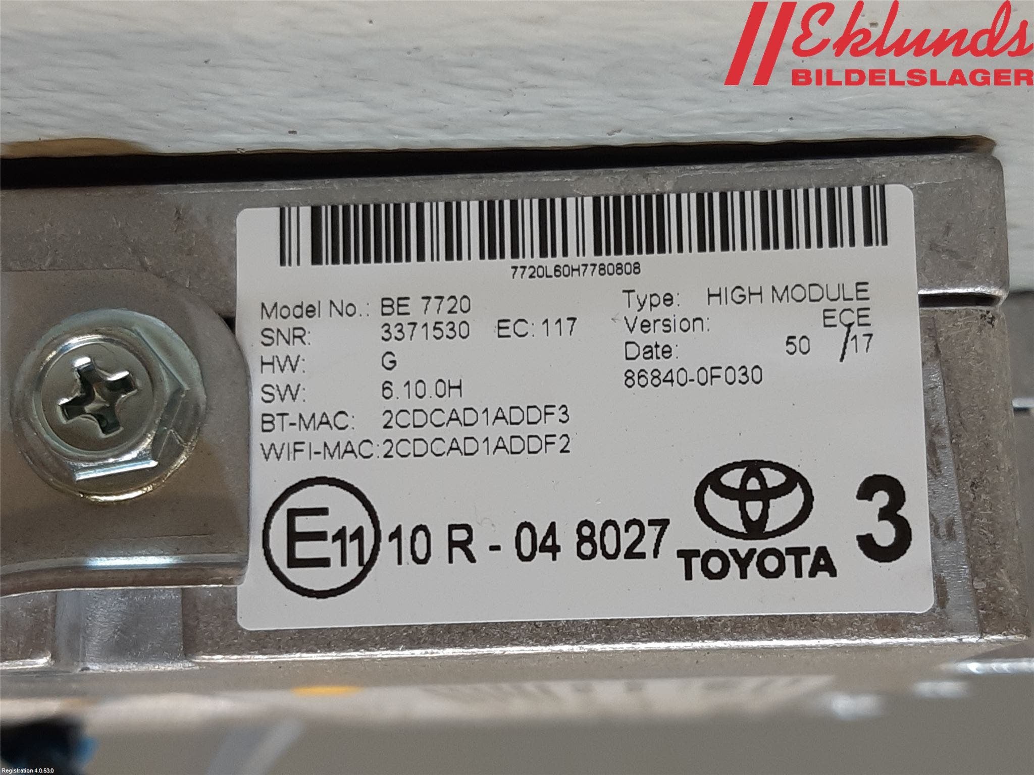 Toyota PRIUS (ZVW50) 16-21 Gps Navigator
