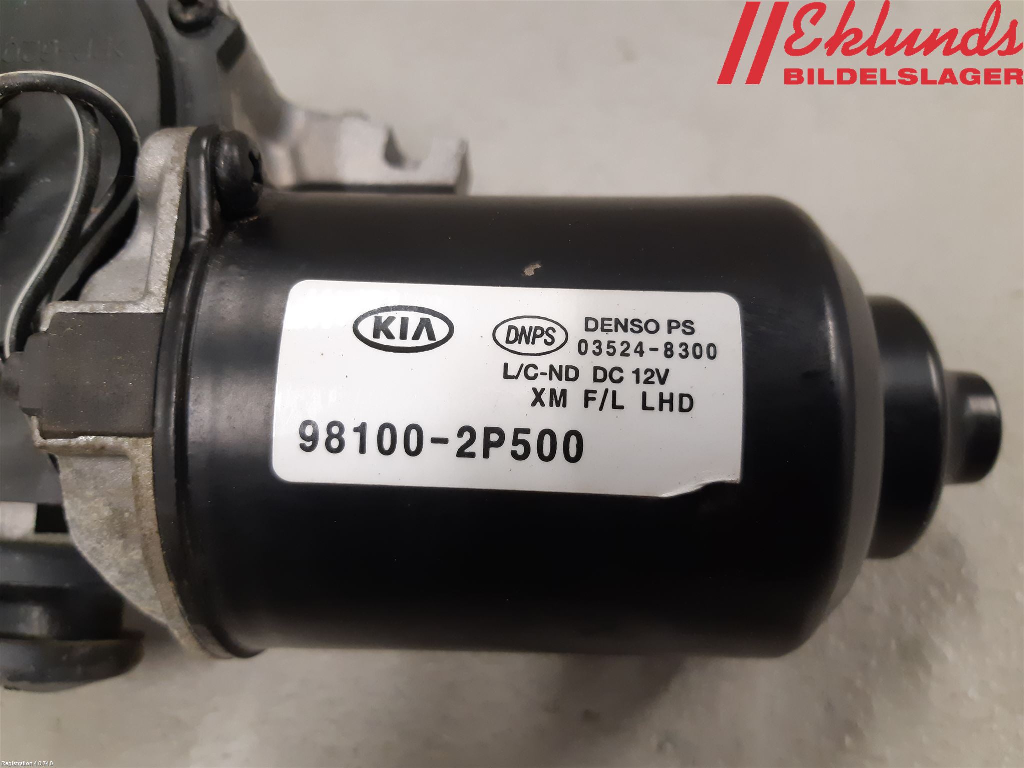 Kia SORENTO 10-14 Torkarmotor Vindruta