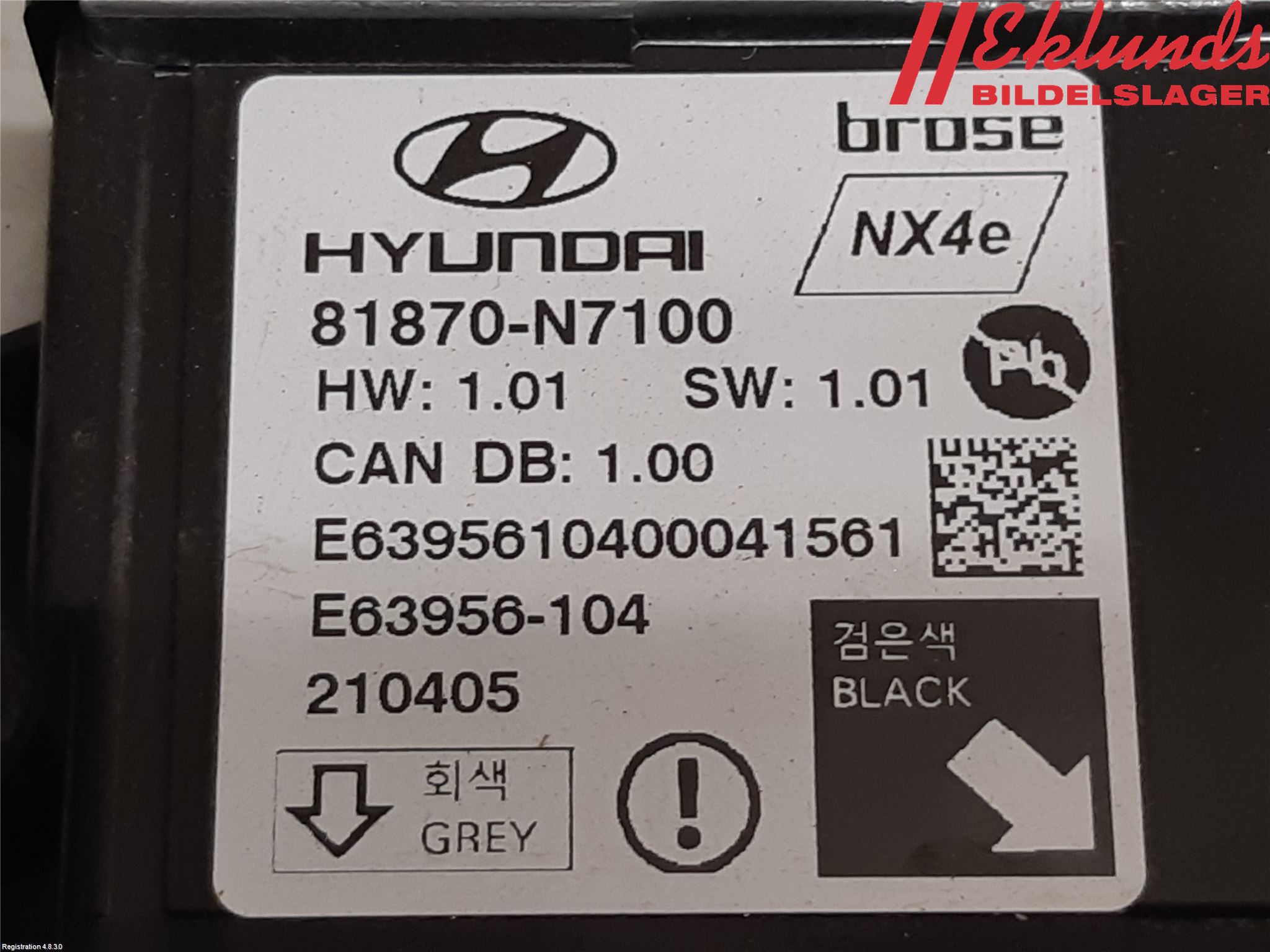 Hyundai TUCSON 05- Styrenhet Baklucka