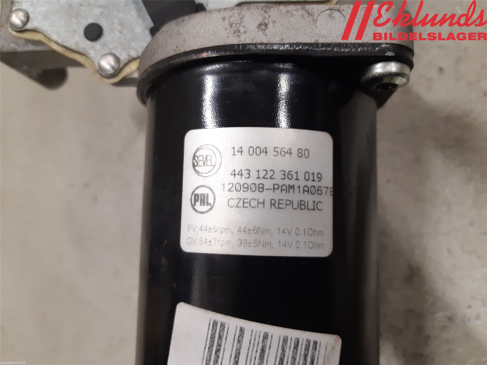 Peugeot EXPERT 07-14 Torkarmotor Vindruta