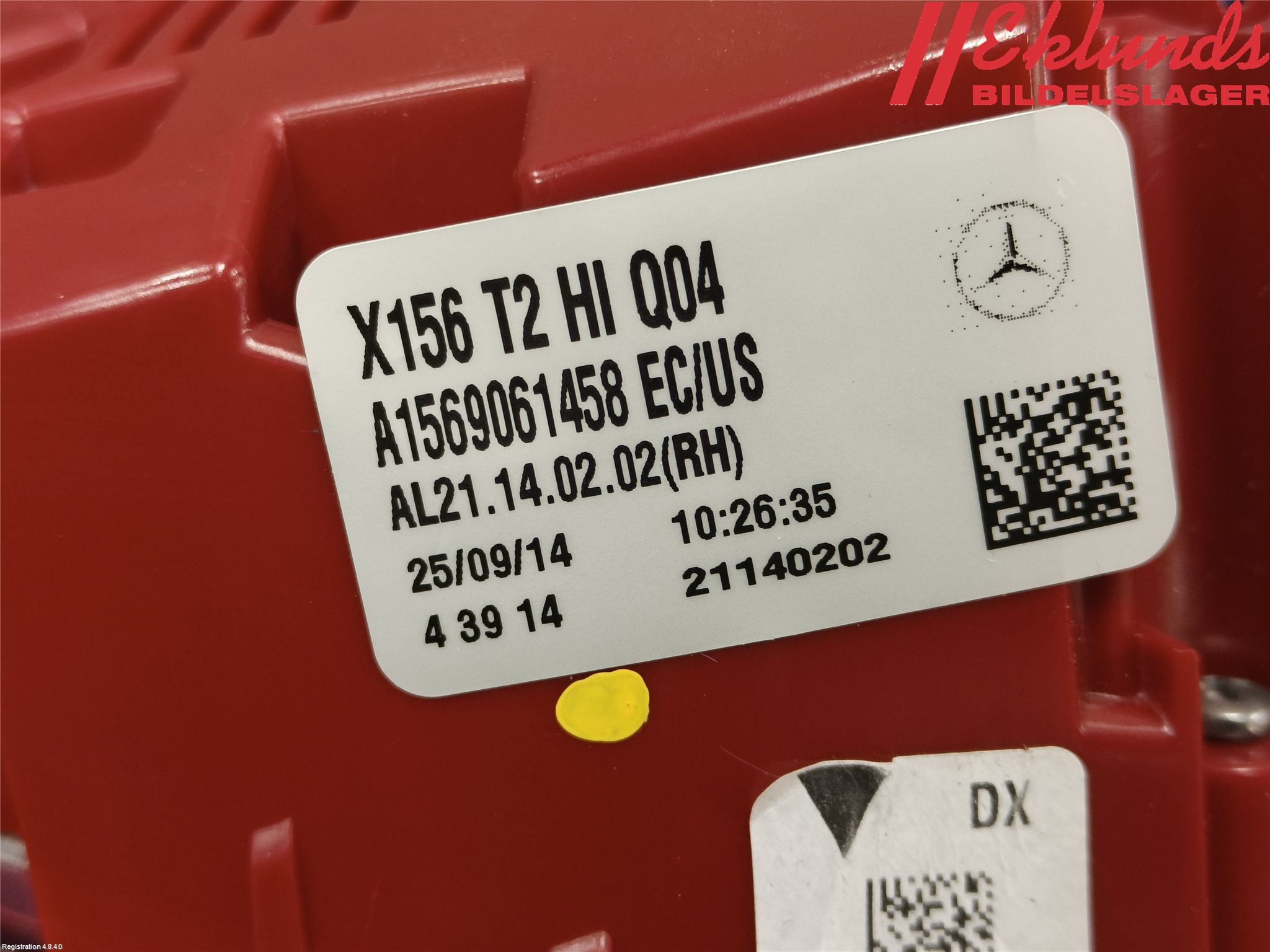 Mercedes-Benz MB GLA-KLASS (X156) 13-20 Bakljus Lucka Hö