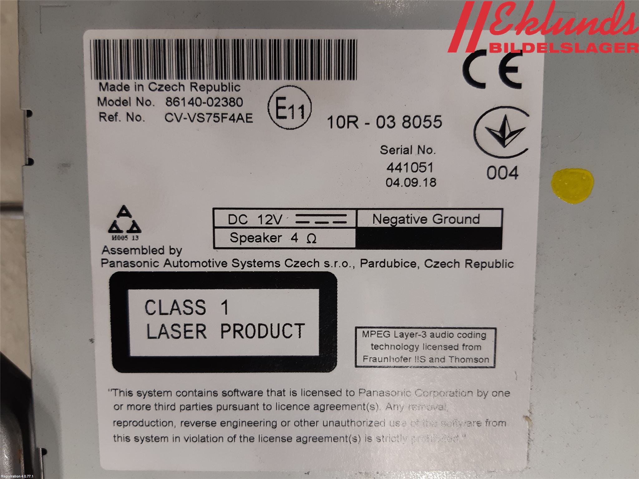 Toyota AURIS 13-19 Cd Radio - Multimediapanel
