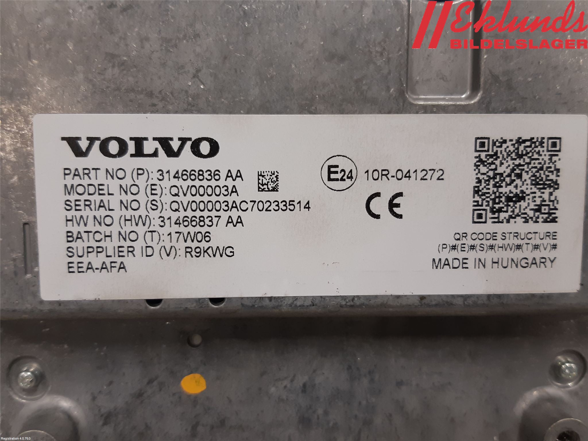 Volvo V90 17->> Multifunktionsdisplay