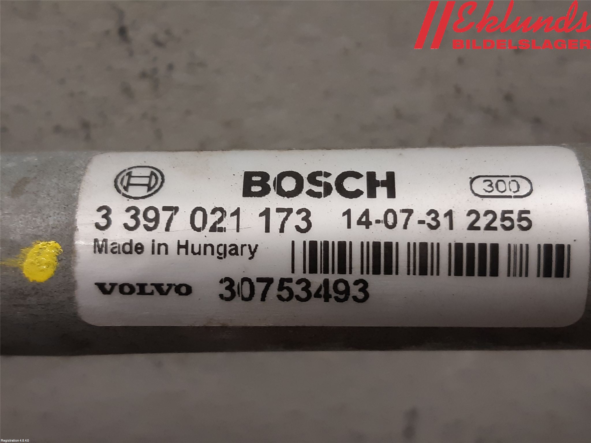 Volvo S60 14-18 Torkarmekanism Vindruta