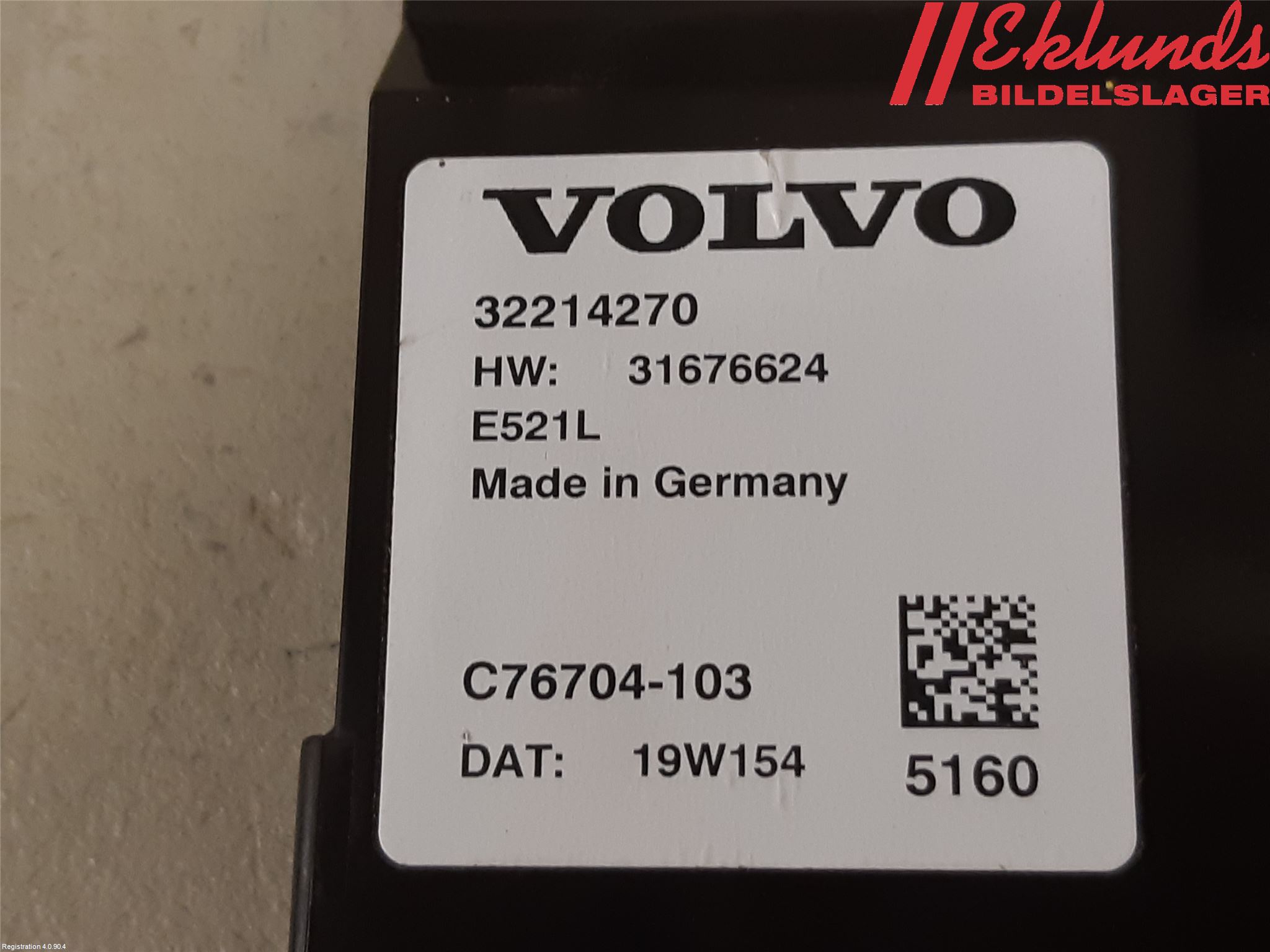 Volvo XC60 18- Styrenhet Baklucka