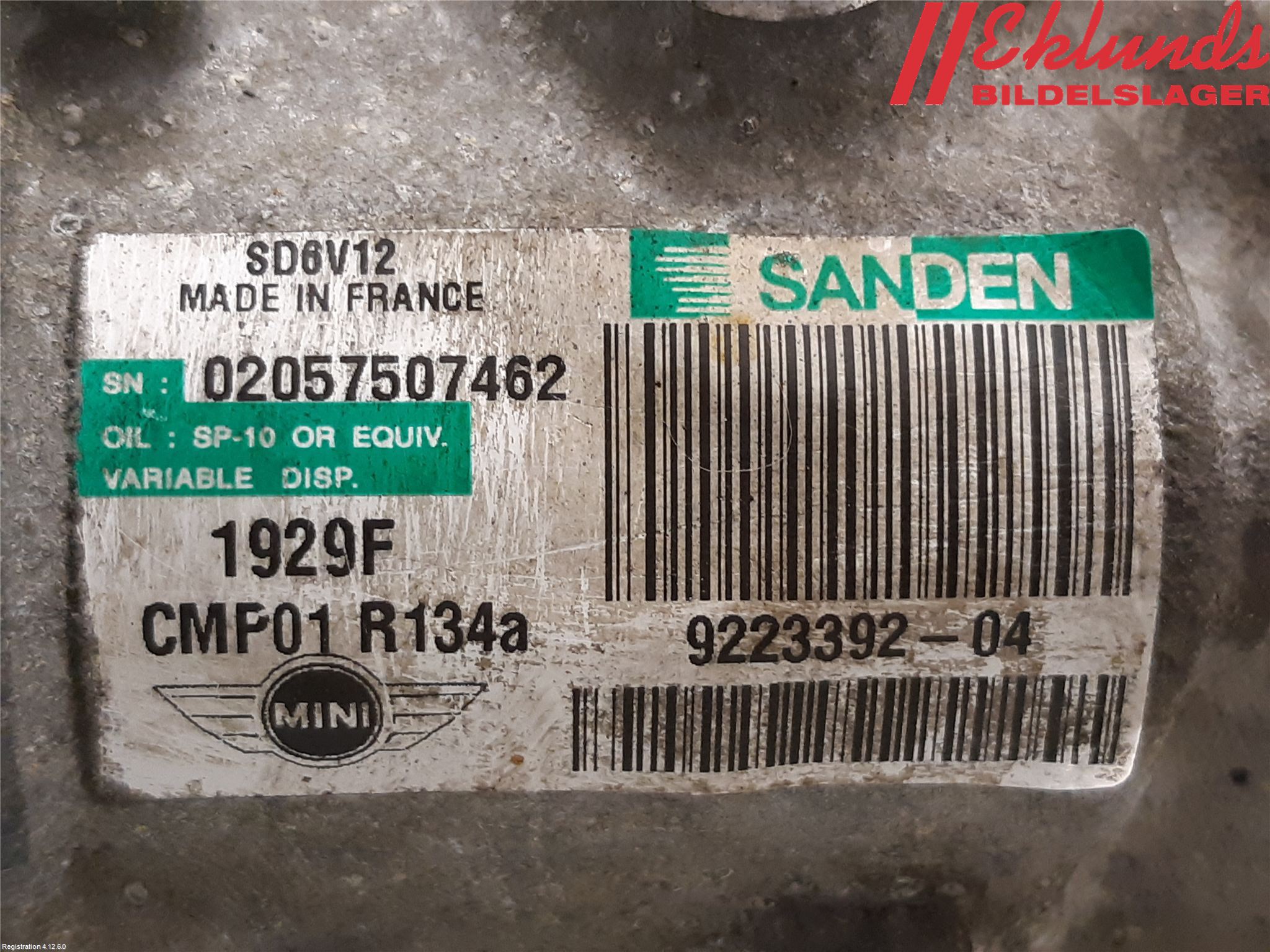 Mini COUNTRYMAN R60 11-16 Ac Kompressor