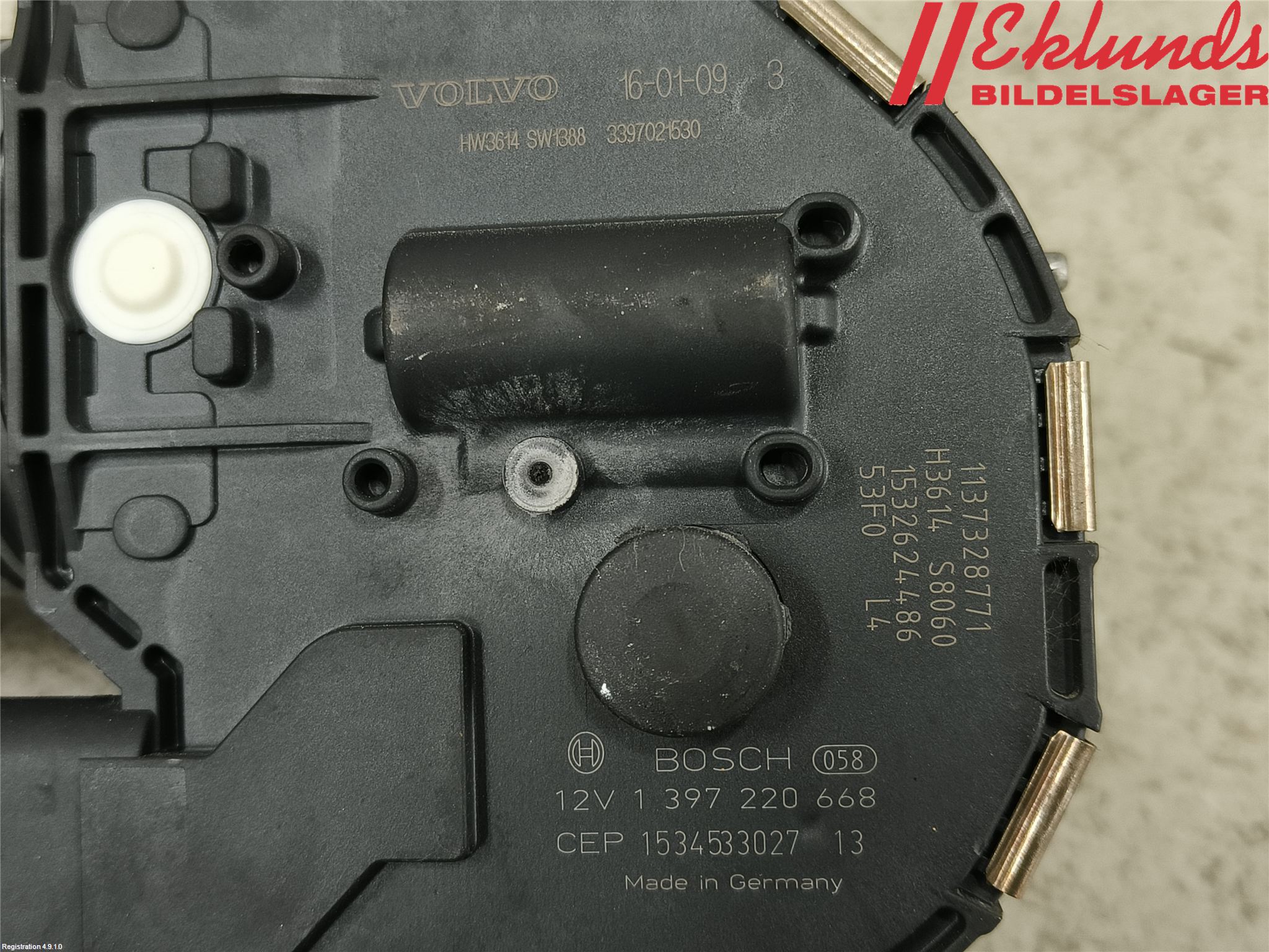 Volvo XC60 14-17 Torkarmotor Vindruta
