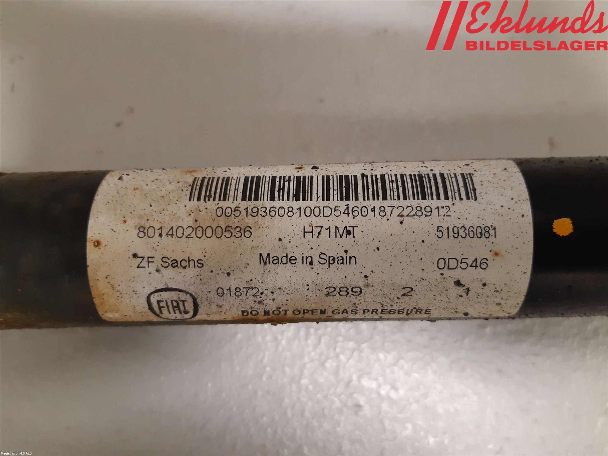 Fiat 500L 13-19 Stötdämpare Bak