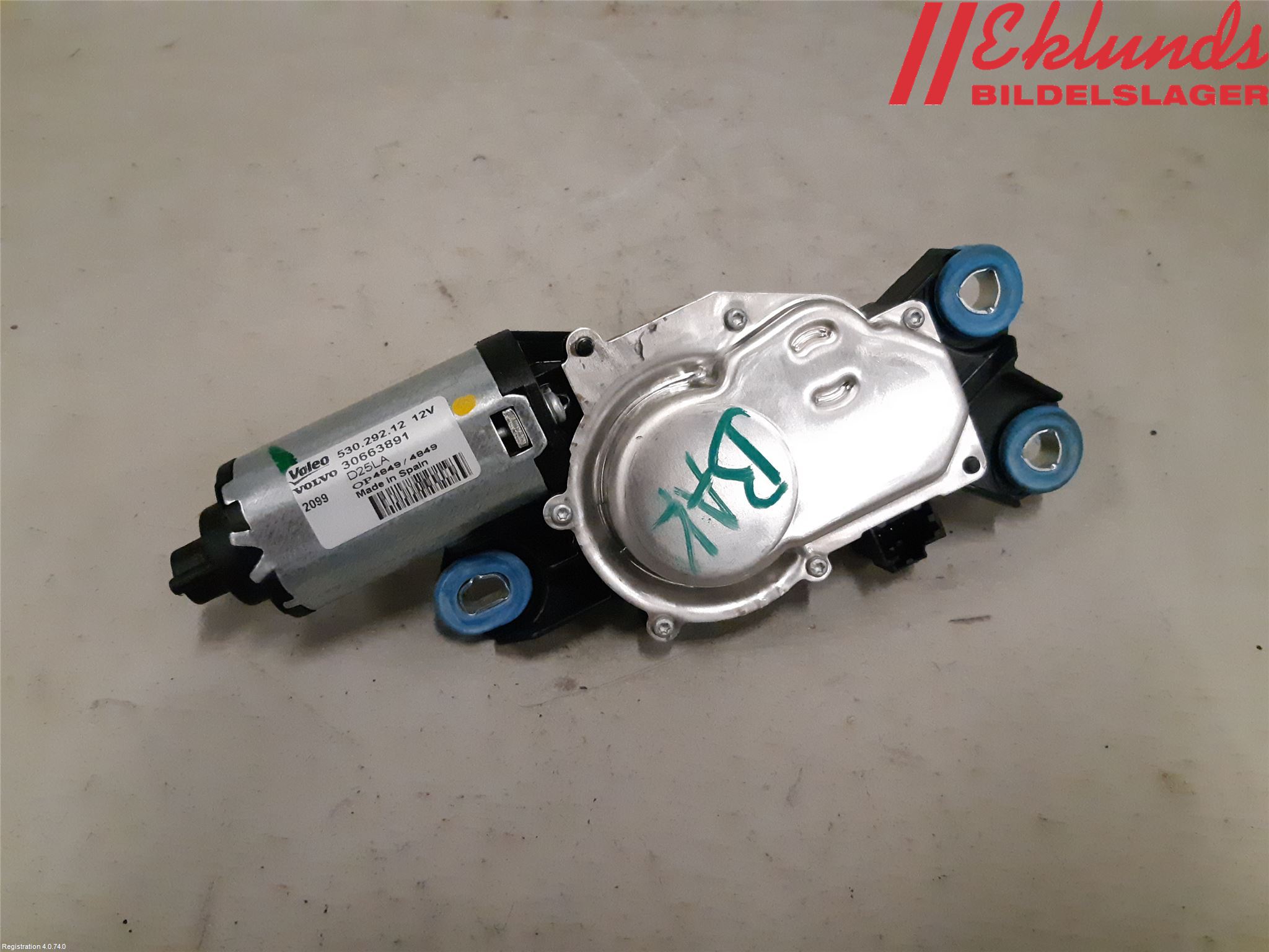 Volvo V70 08-13 Torkarmotor Baklucka