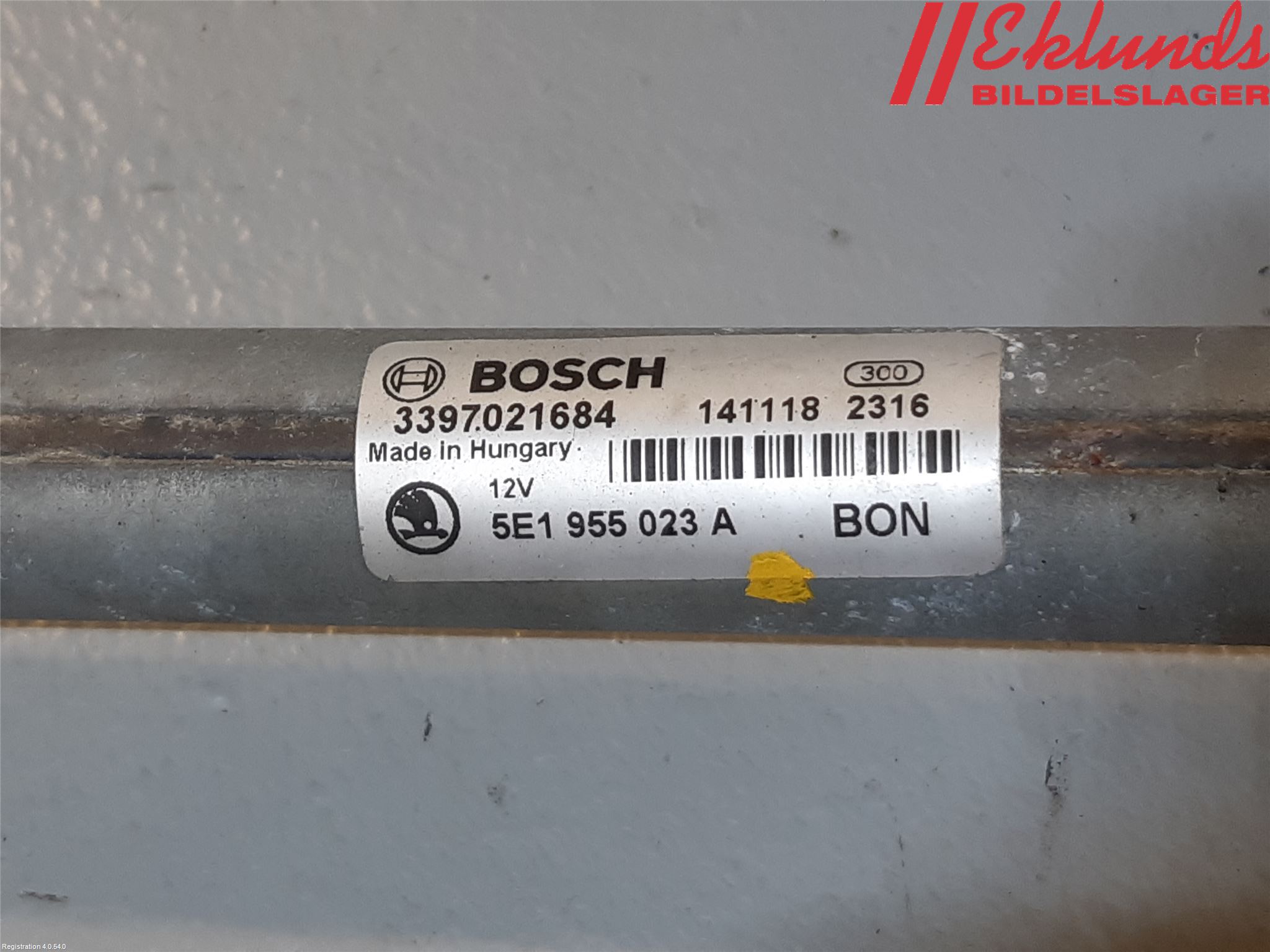 Skoda OCTAVIA (5E) 13-20 Torkarmekanism Vindruta