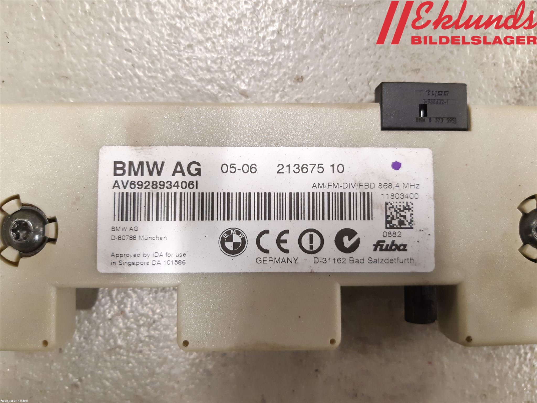 BMW 3 E90/91 SED/TOU 05-12 Antennförstärkare