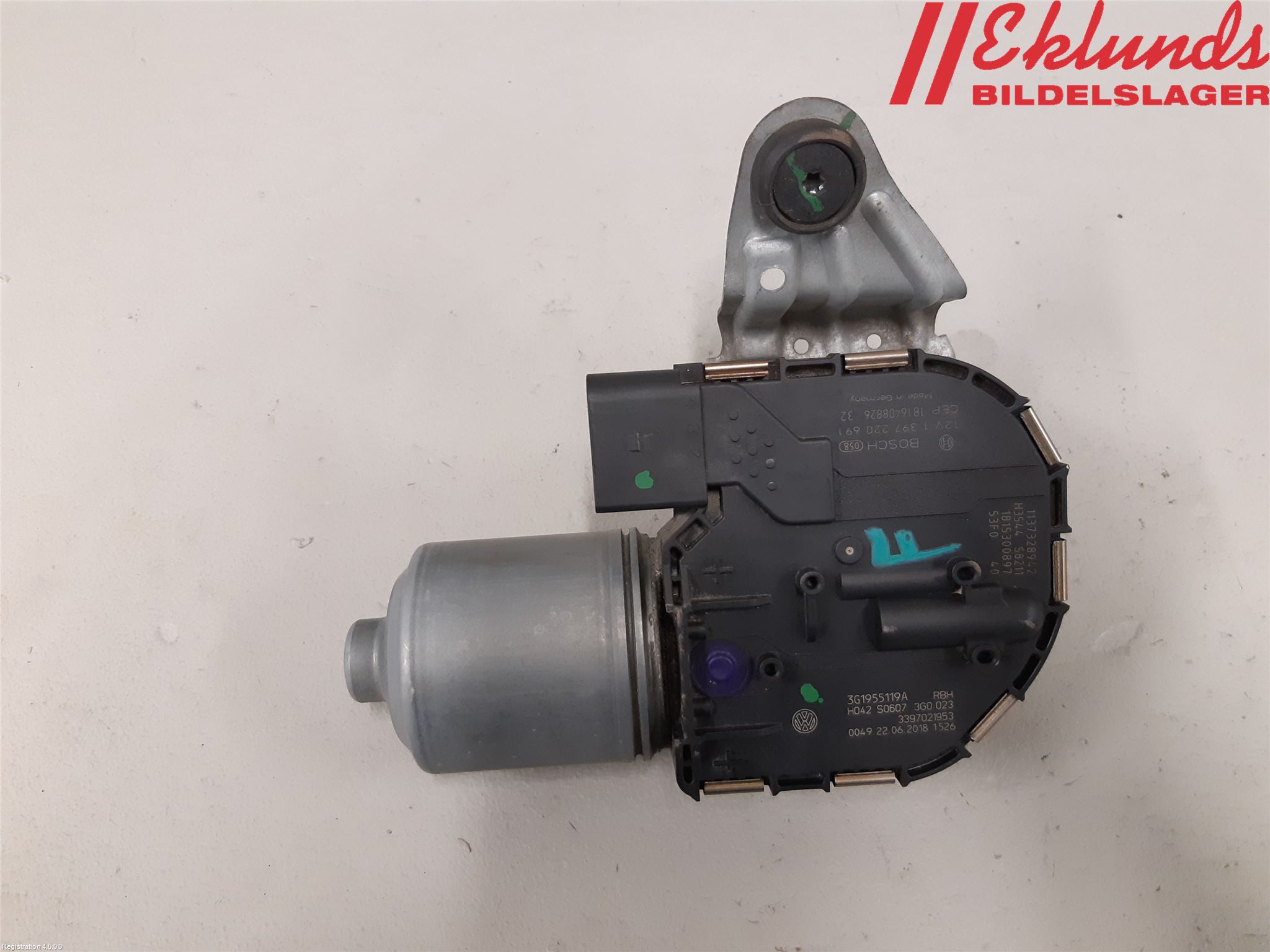 Volkswagen VW PASSAT 15-19 Torkarmotor Vindruta