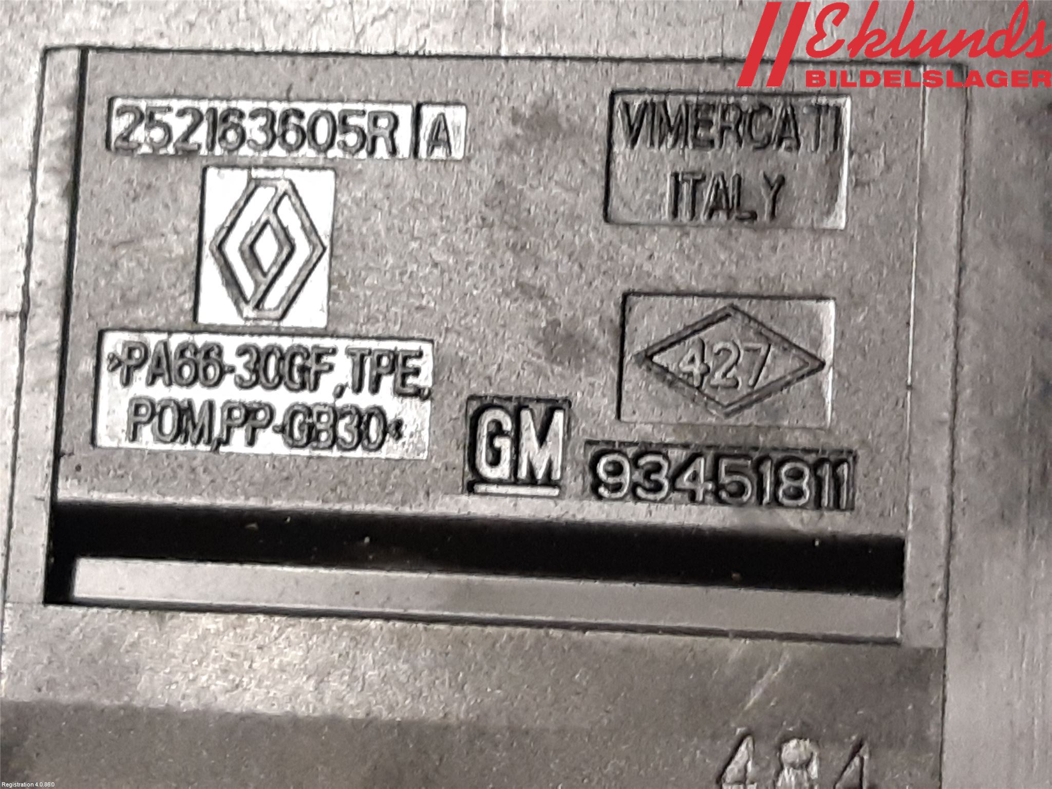 Opel VIVARO 15-19 Centrallåskontakt Vid Lås