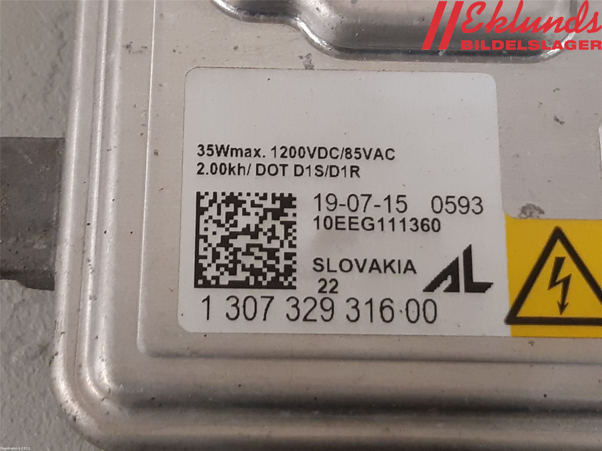 Opel ZAFIRA C 12-19 Styrenhet Strålkastare