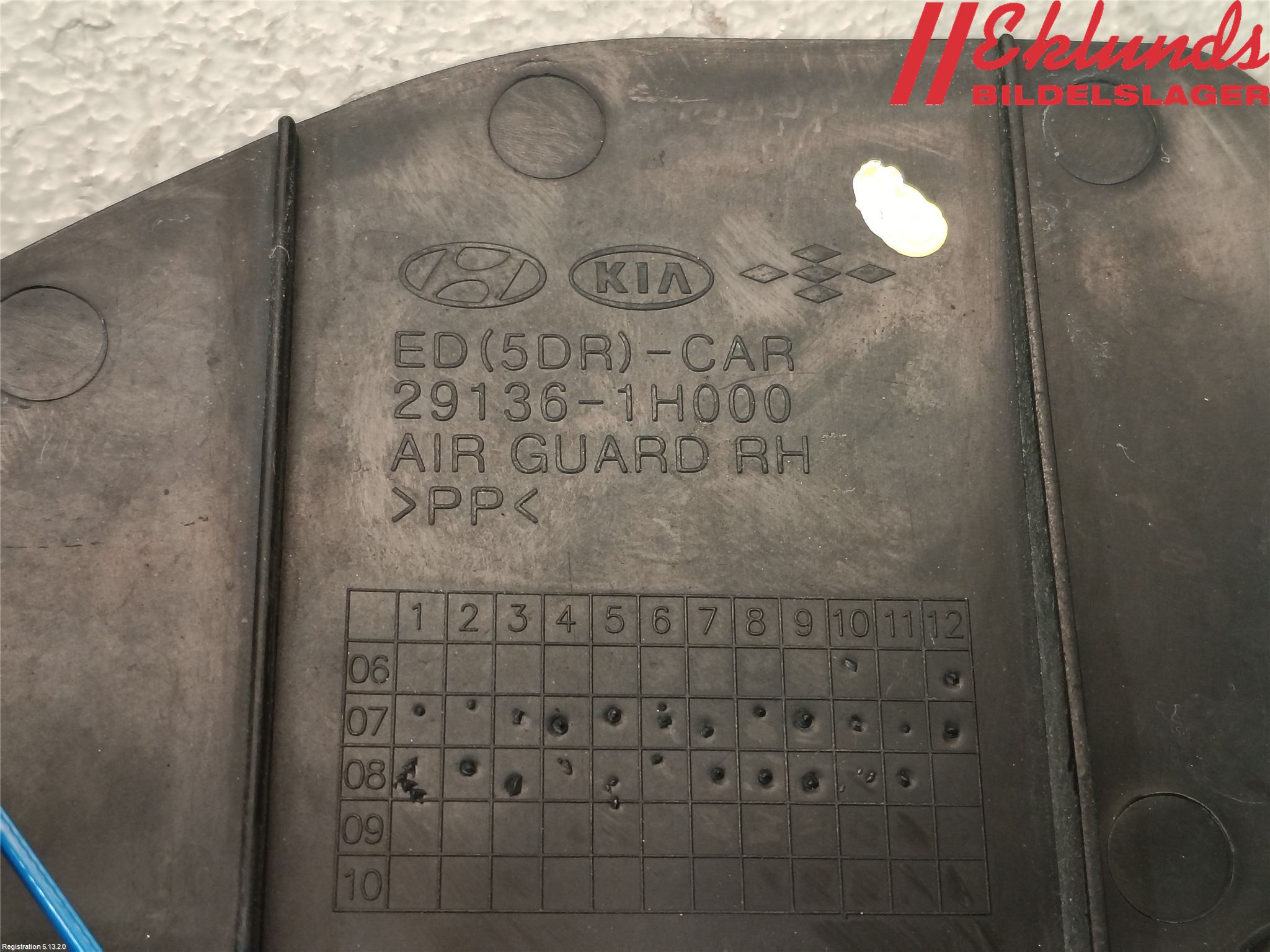Kia CEED 06-12 Deflektor Plåt-Plast Kylning
