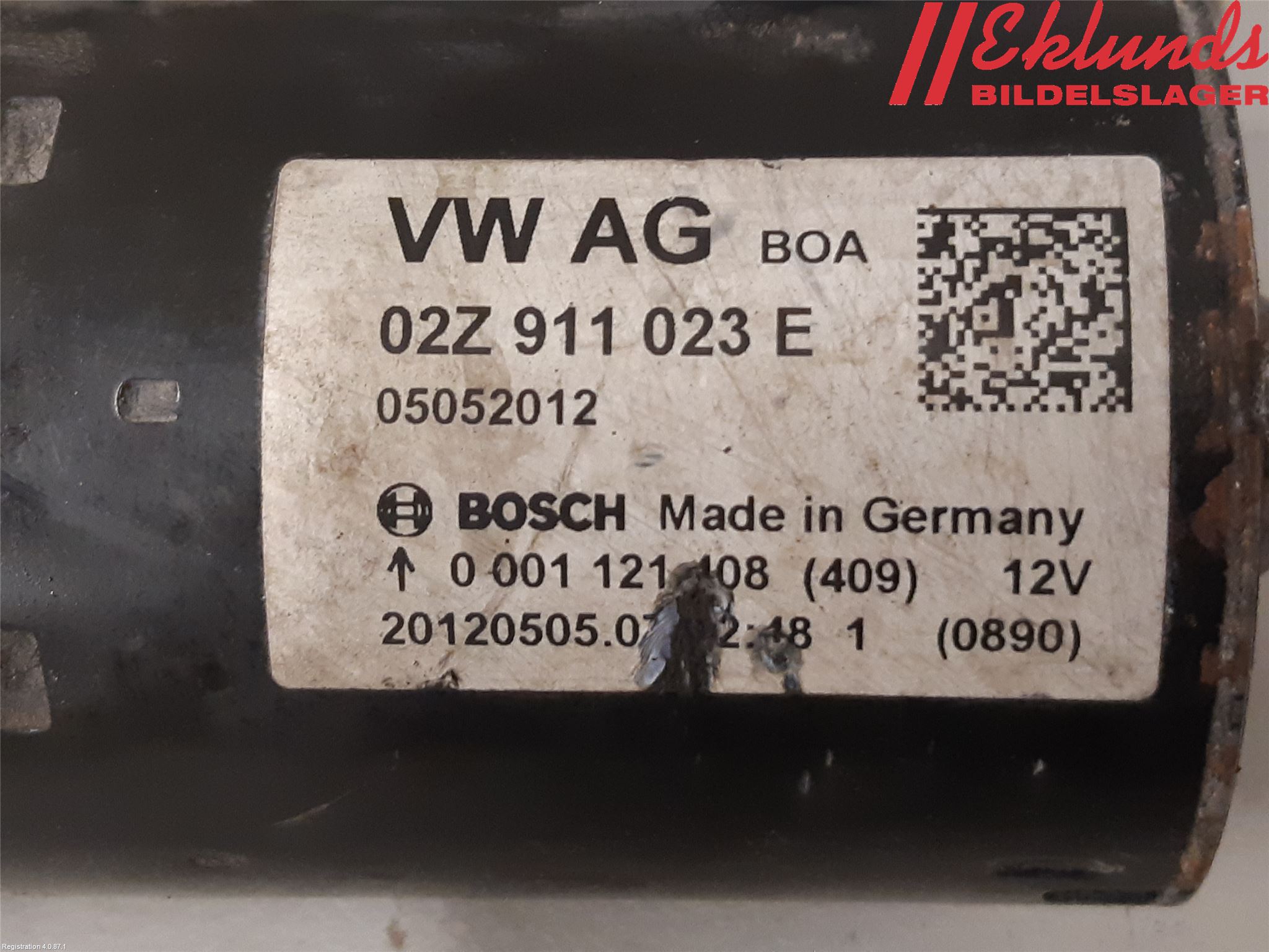 Volkswagen VW GOLF VI 09-13 Startmotor