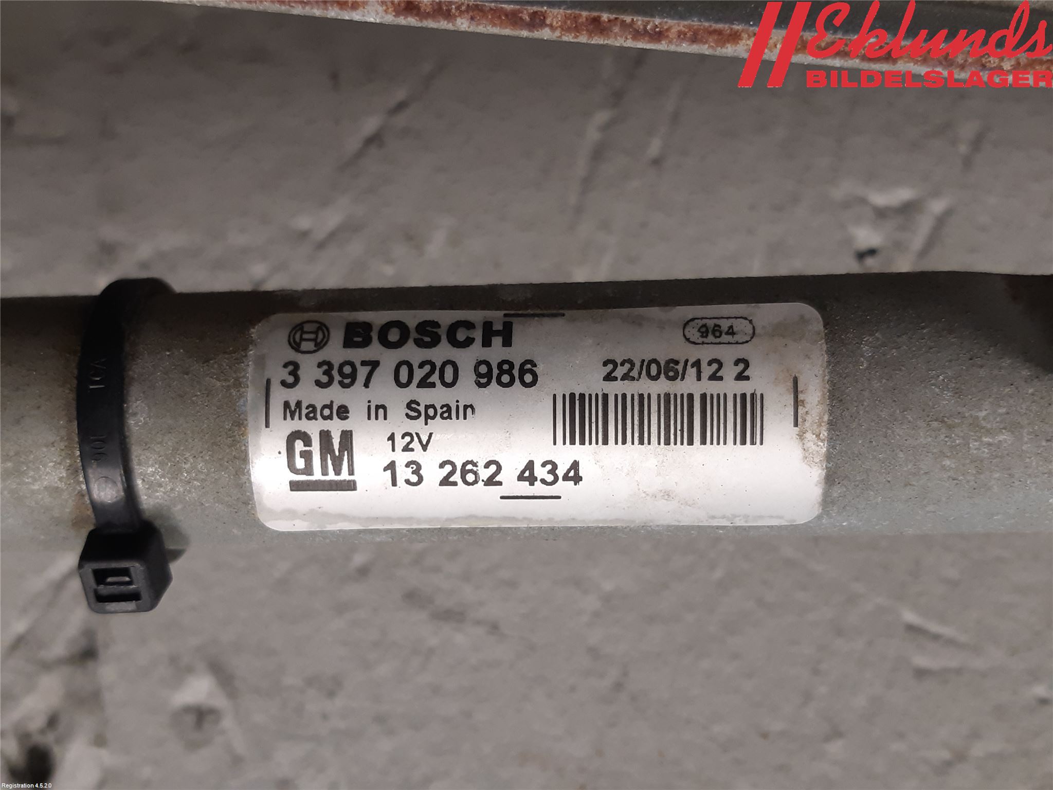 Opel ASTRA J 10-15 Torkarmotor Vindruta