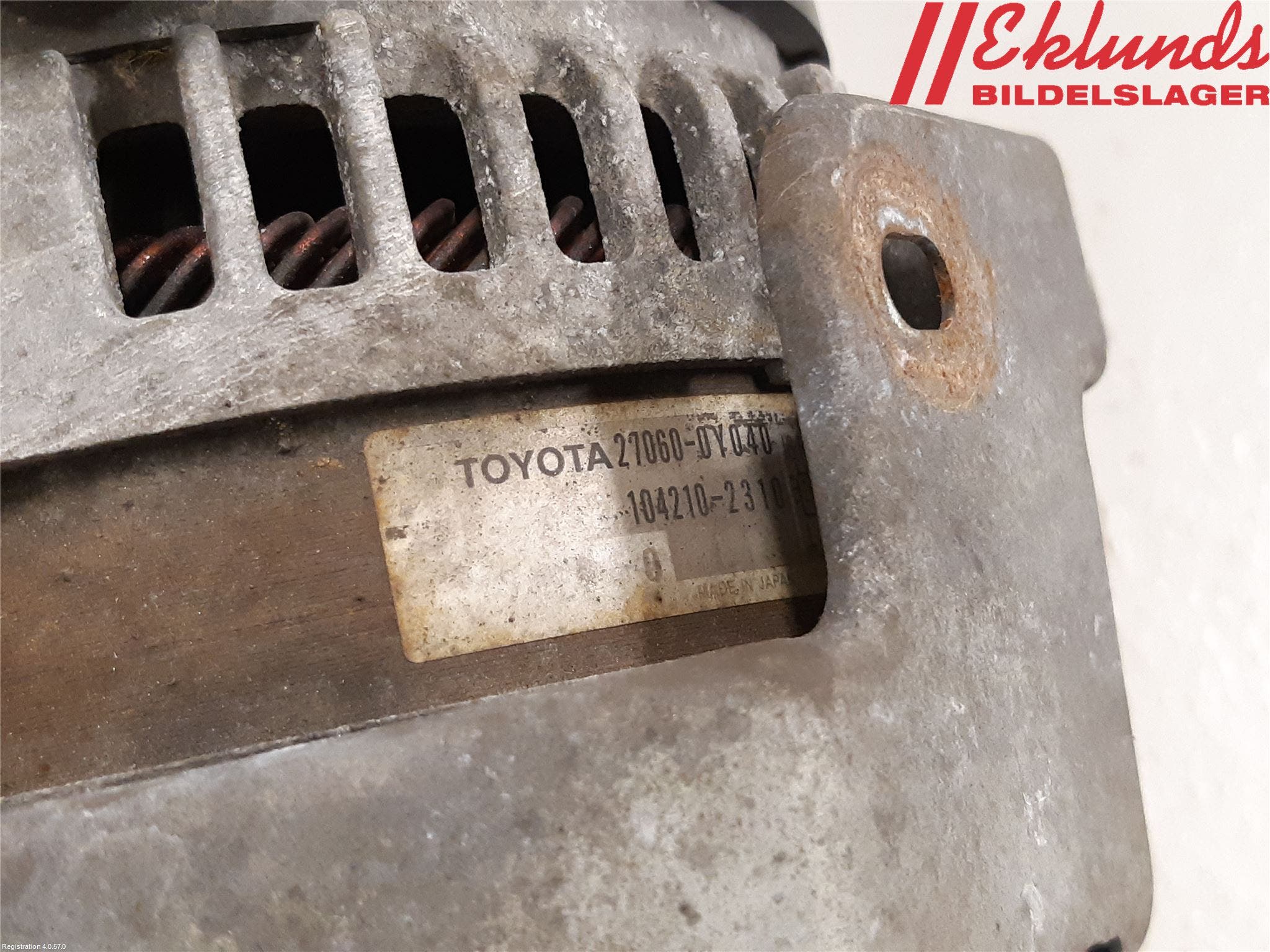 Toyota YARIS XP90 06-11 Generator