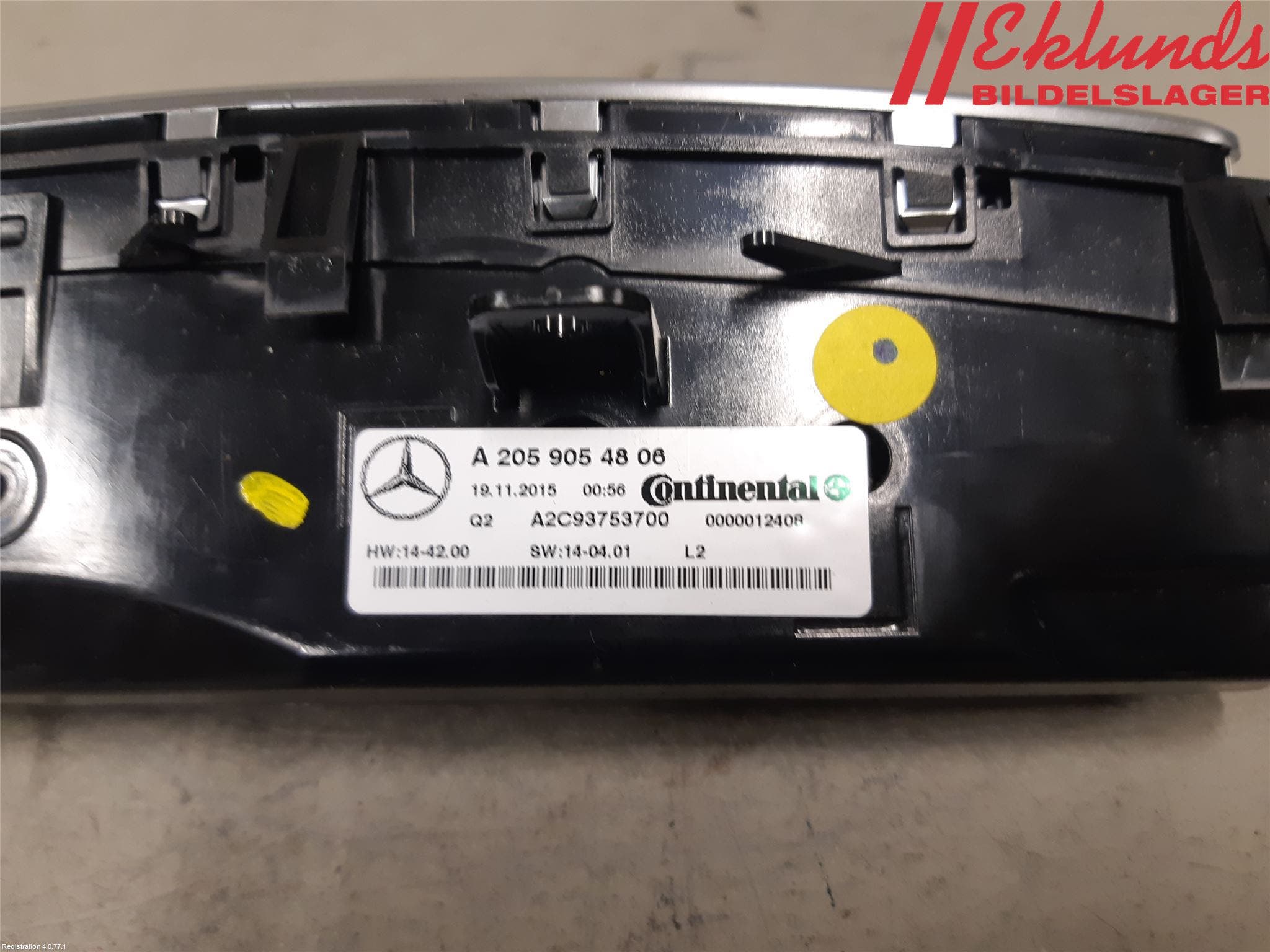 Mercedes-Benz MB C-KLASS (W205) 14-21 Ac Styrenhet Ac Manöveren