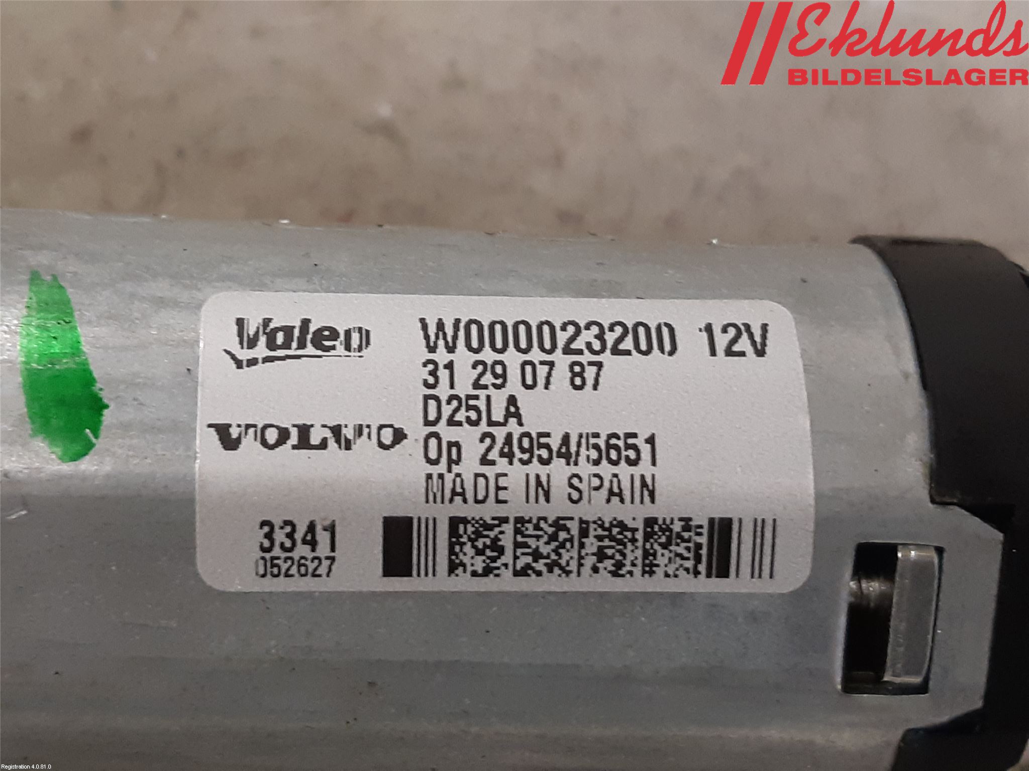 Volvo V70 08-13 Torkarmotor Baklucka