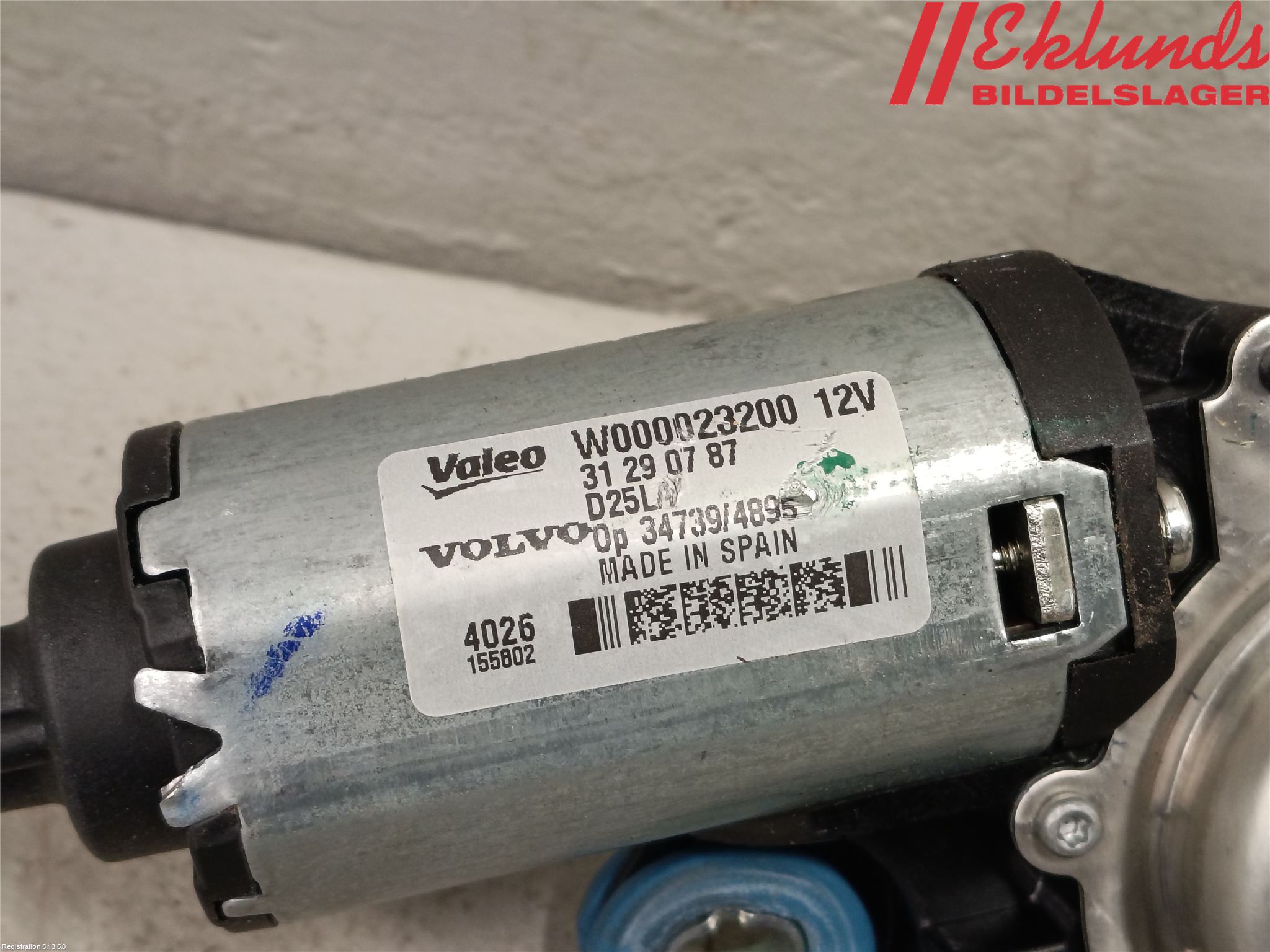 Volvo V70 14-16 Torkarmotor Baklucka