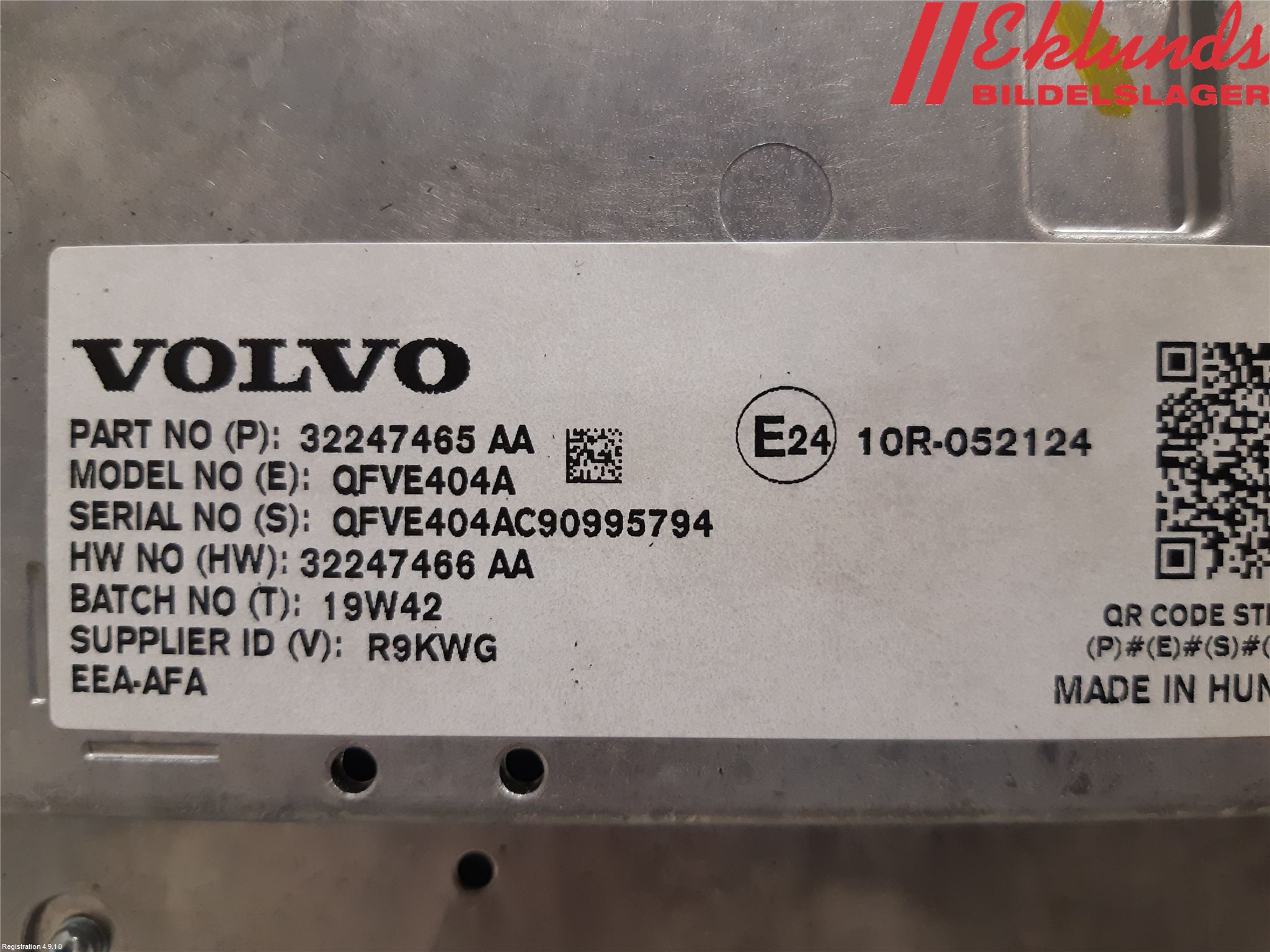 Volvo XC40/RECHARGE 18- Multifunktionsdisplay