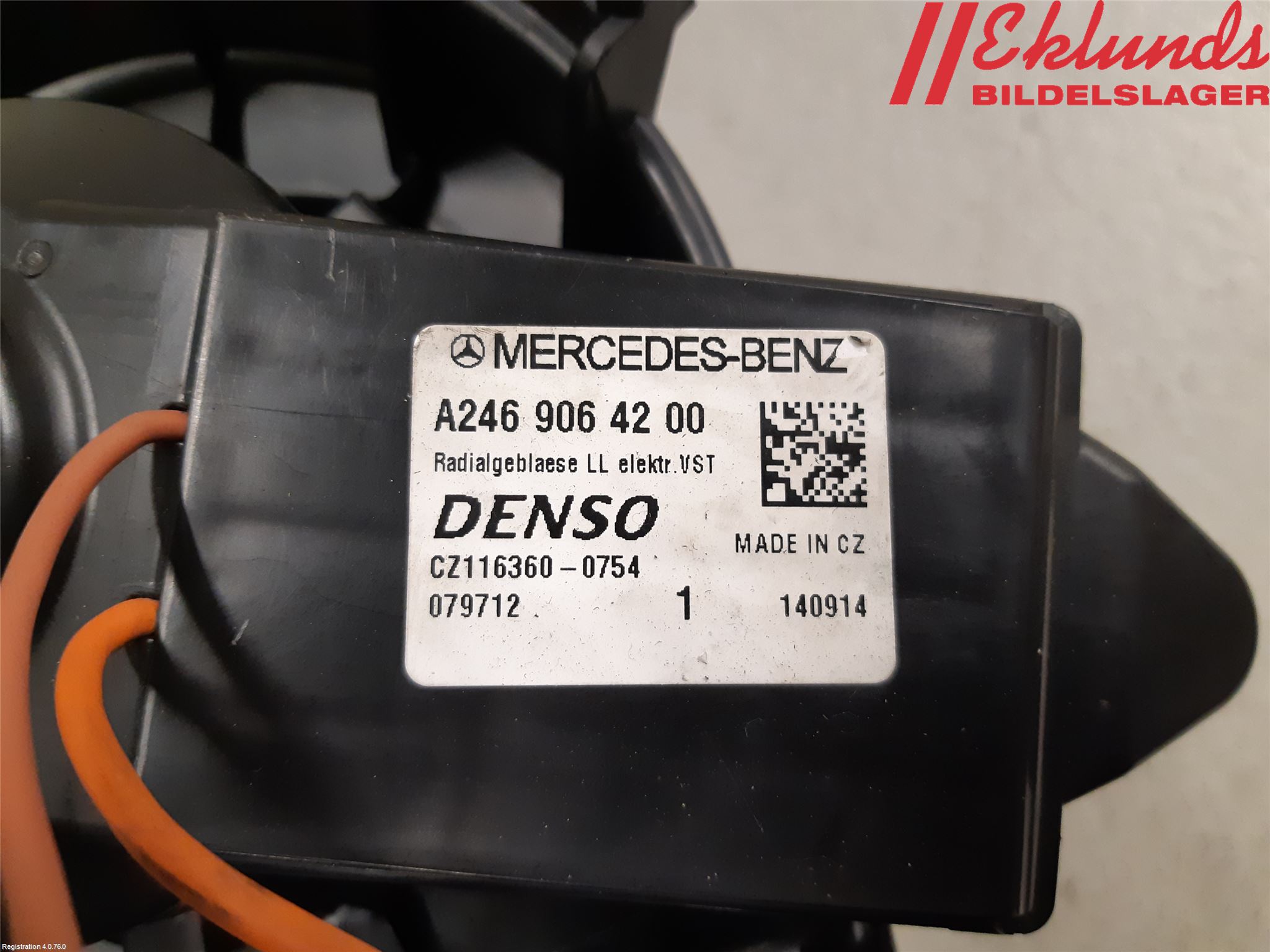 Mercedes-Benz MB B-KLASS (W246/W242) 12-19 Värmefläkt