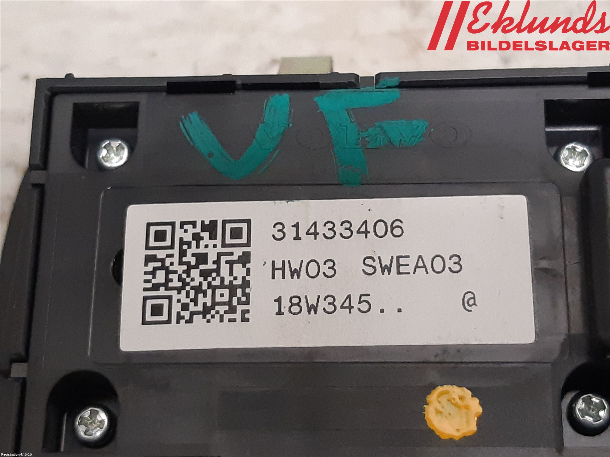 Volvo V60 19- Strömställare Elhiss